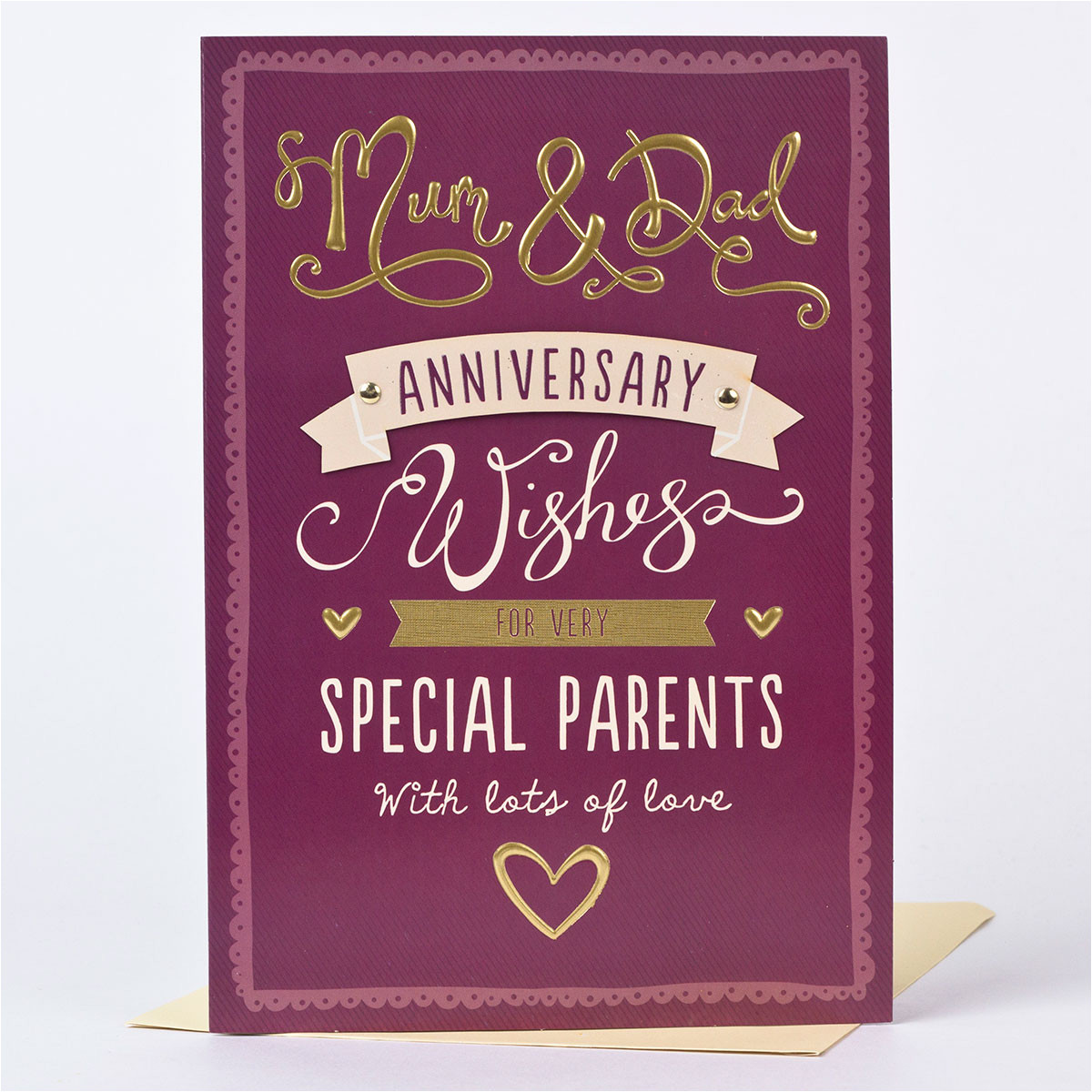Anniversary Card Mum and Dad Celebrations Occasions Cards Stationery Mum Dad