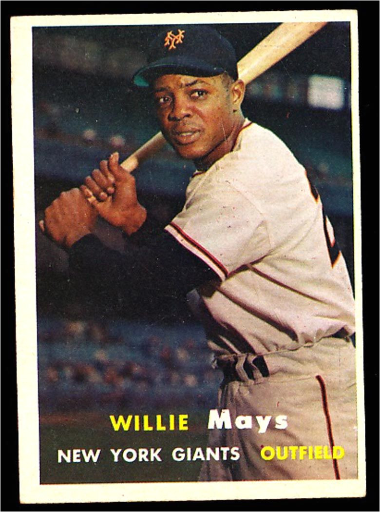 Babe Ruth Farewell Speech Baseball Card 57 topps Willie Mays Baseball Cards Baseball Card Values