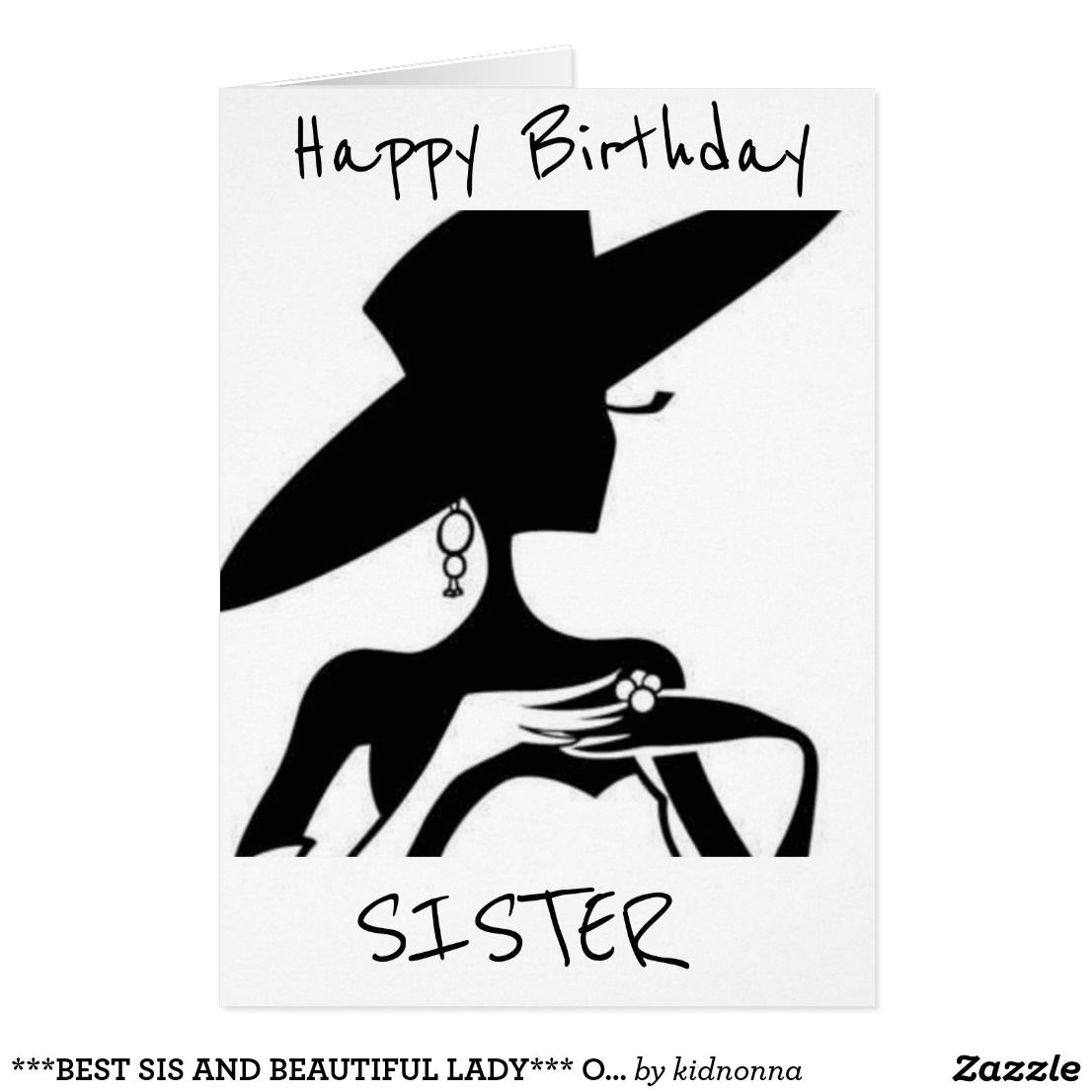 Birthday Card for Beautiful Lady Best Sister and Beautiful Lady On Your Birthday Card