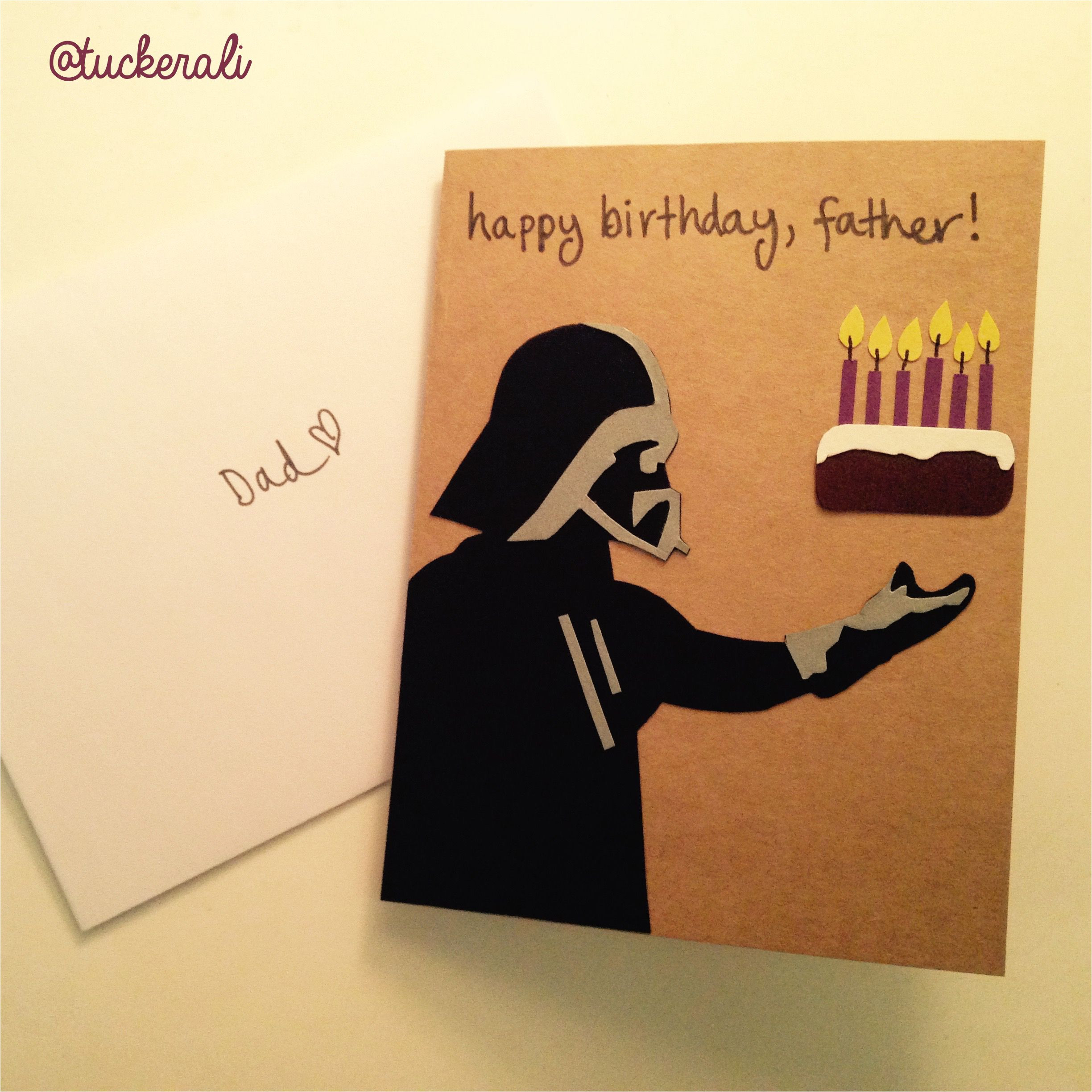 Birthday Card Ideas for Dad today In Ali Does Crafts Darth Vader Birthday Card for