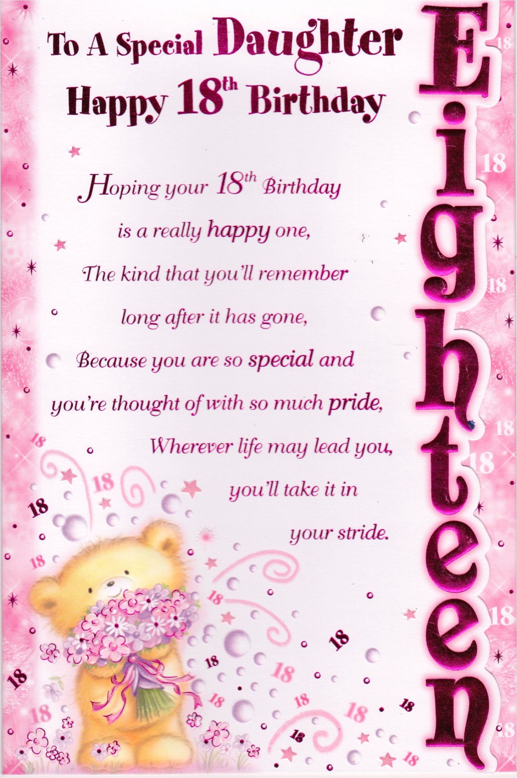 Birthday Card Verses for Daughter Step Daughter Birthday Quotes Special Birthday Poems
