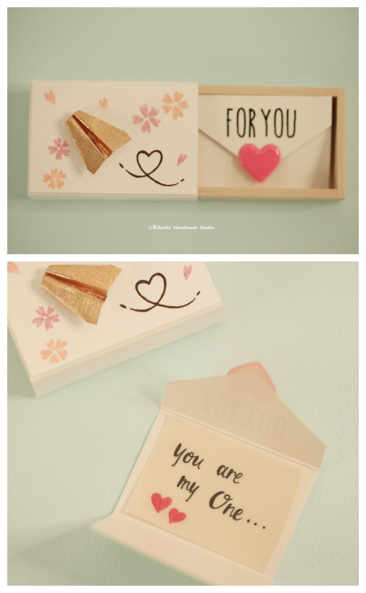 Birthday Diy Card for Him Miniatur Matchbox Karte Valentinstag Geschenk Box Cheer