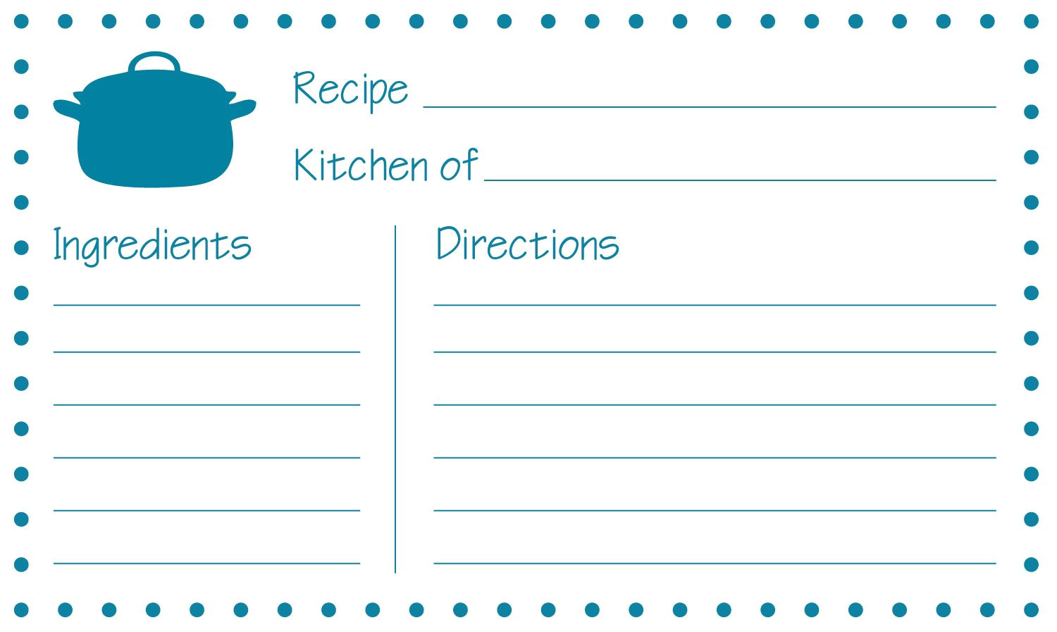 Blank Recipe Card Template for Word Free Printable Recipe Cards Printable Recipe Cards Recipe