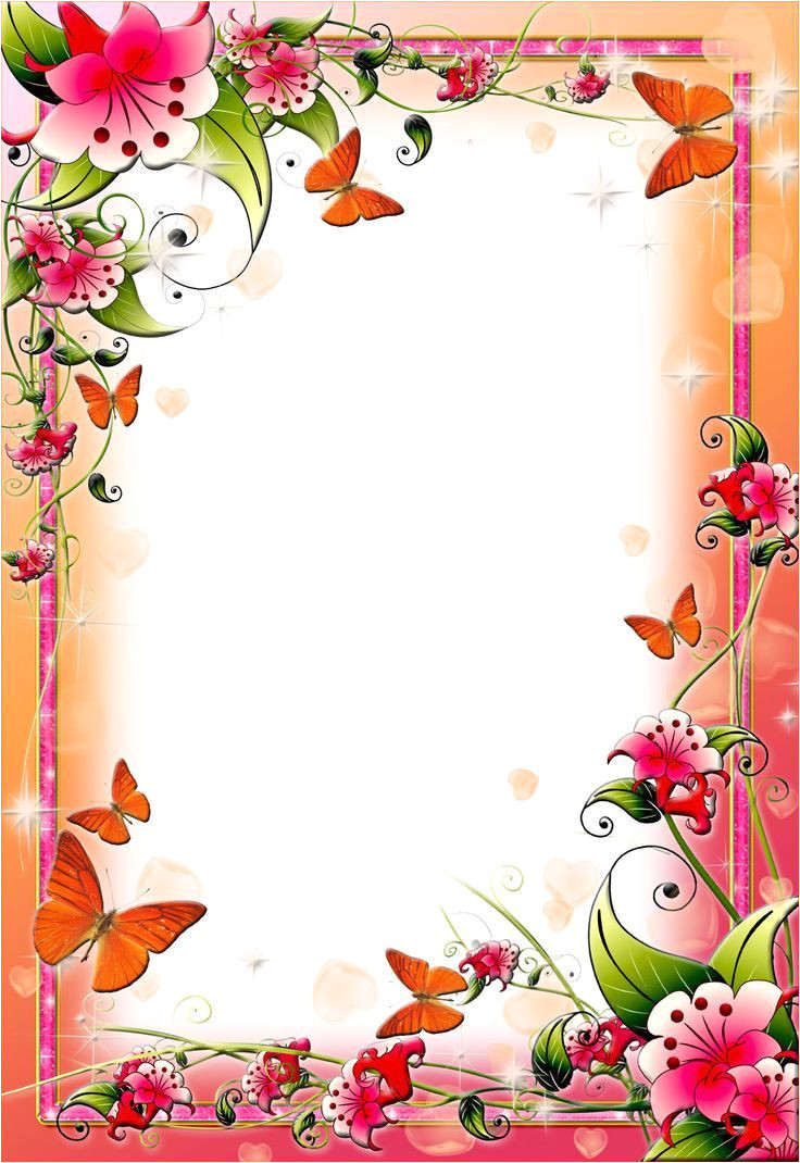 Border Design for Birthday Card Page Border S for Projects with Flowers Collection 57 and