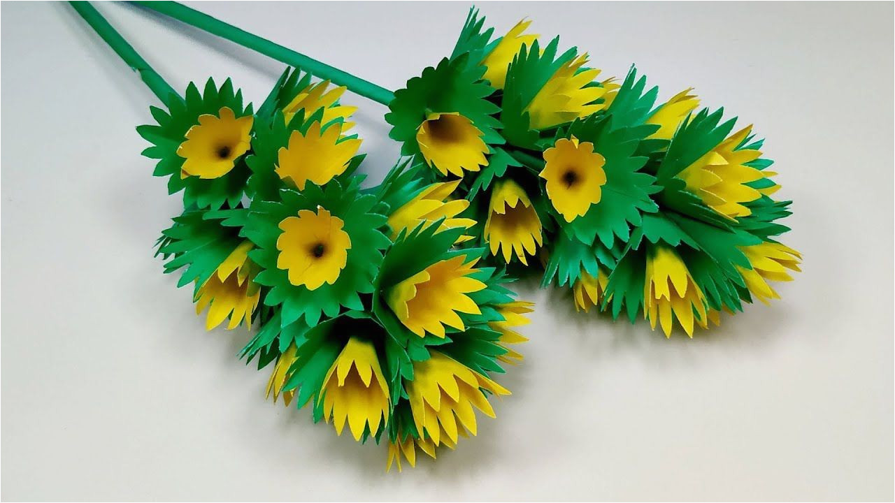 Card Ke Flower Kaise Banaye How to Make Cute Paper Stick Flower Diy Decoration Stick