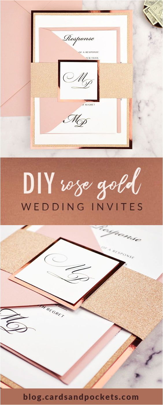 Card Making Wedding Card Ideas Diy Rose Gold Wedding Invitations Free Wedding Invitation