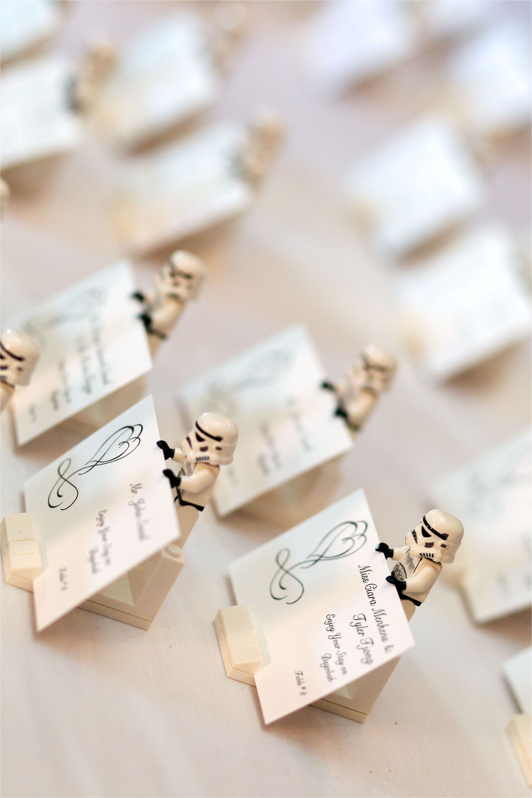 Creative Card Holders for Weddings Our Place Card Holders Made From Lego Stormtroopers