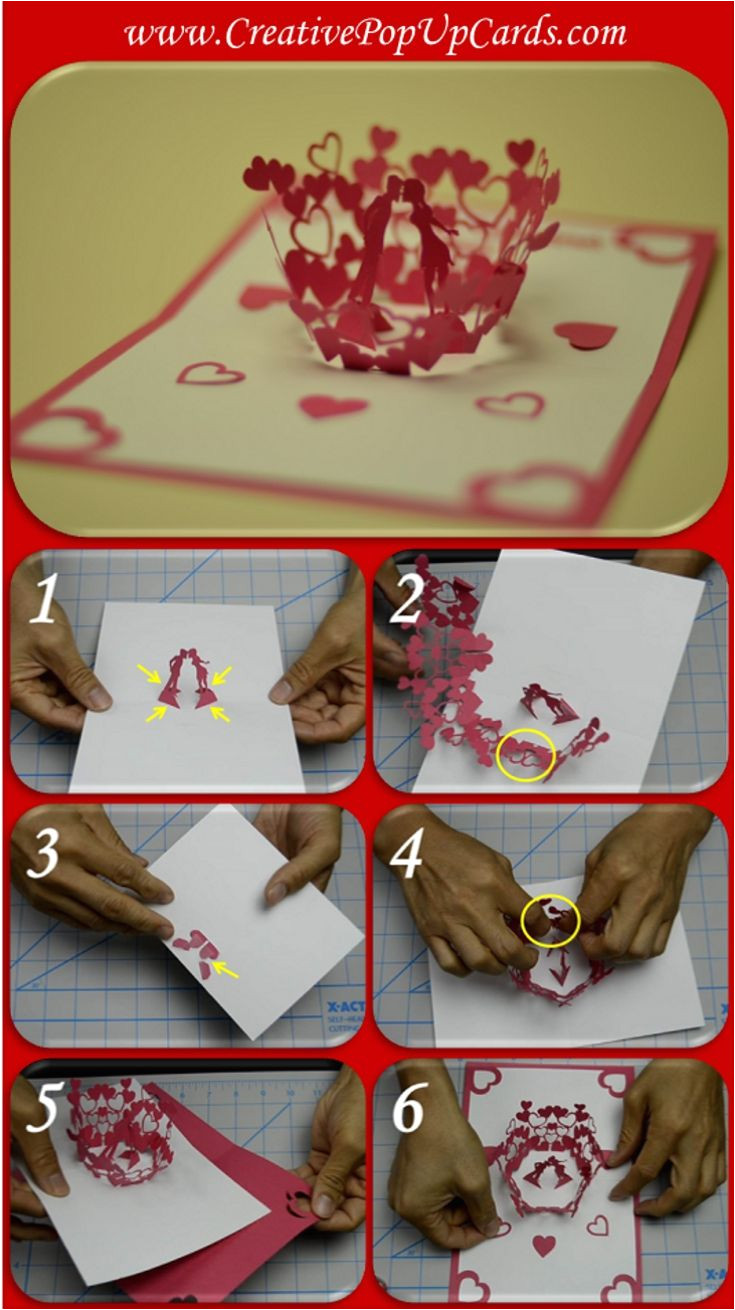 Creative Pop Up Card Ideas Valentine S Day Pop Up Card Kissing Couple Tutorial