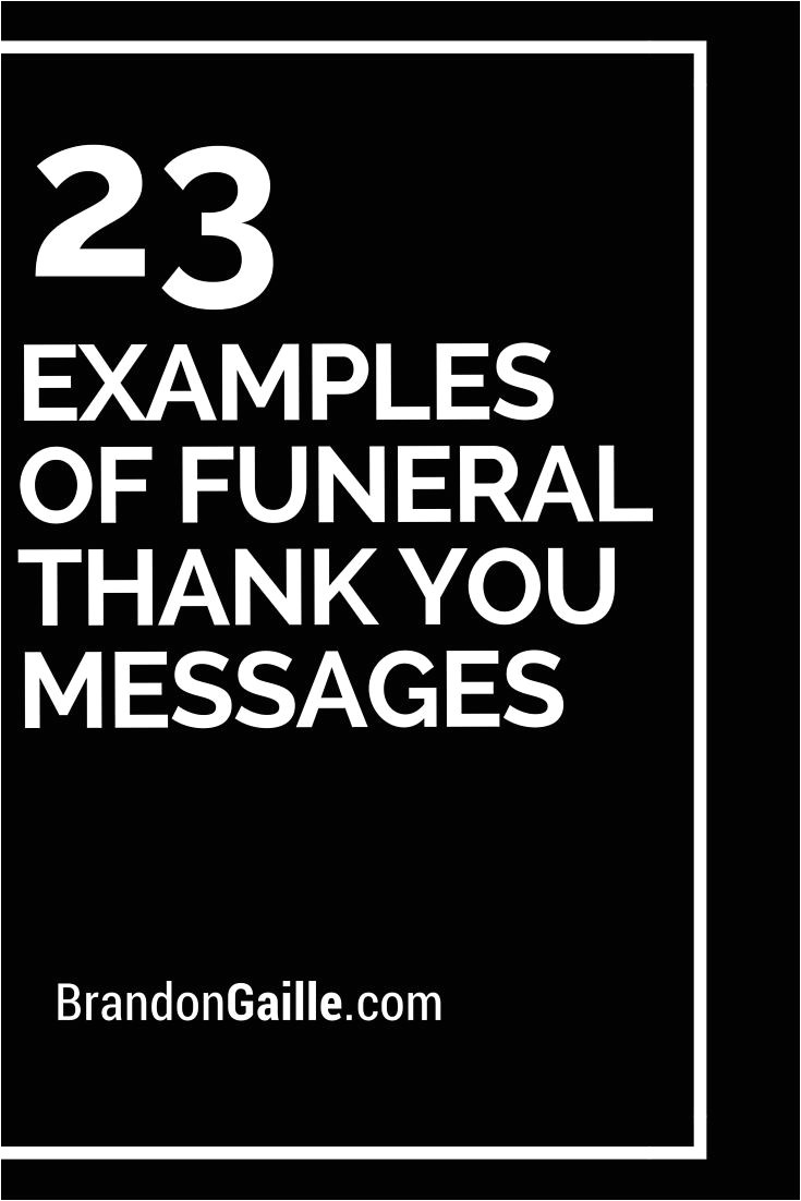 Creative Thank You Card Messages 25 Examples Of Funeral Thank You Messages Thank You