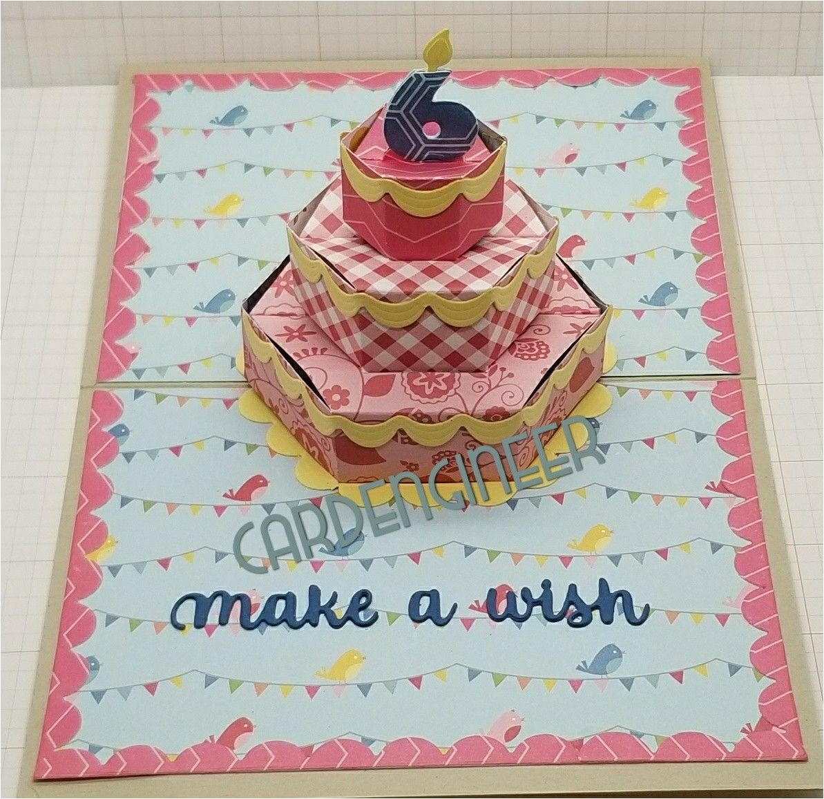 Diy Cake Pop Up Card for Birthday Karen Burniston Cake Pop Up Birthday Cards Diy Birthday