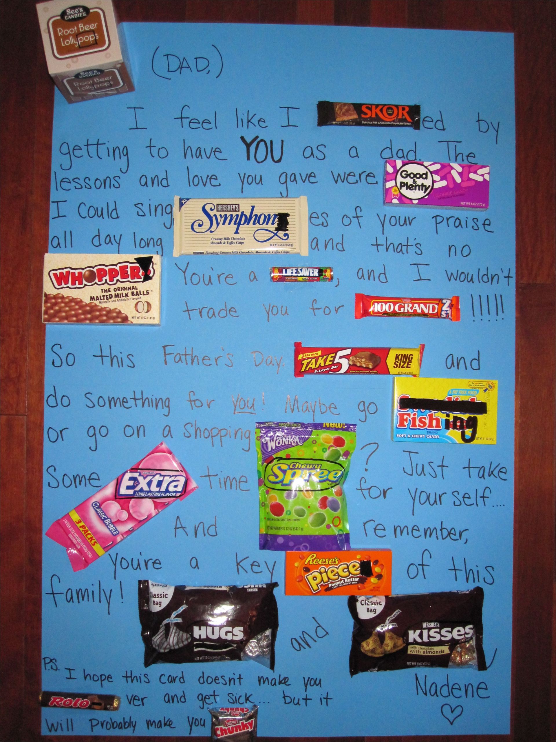 Diy Card Ideas for Father S Day Candy Card that I Made My Dad for Father S Day Im Making