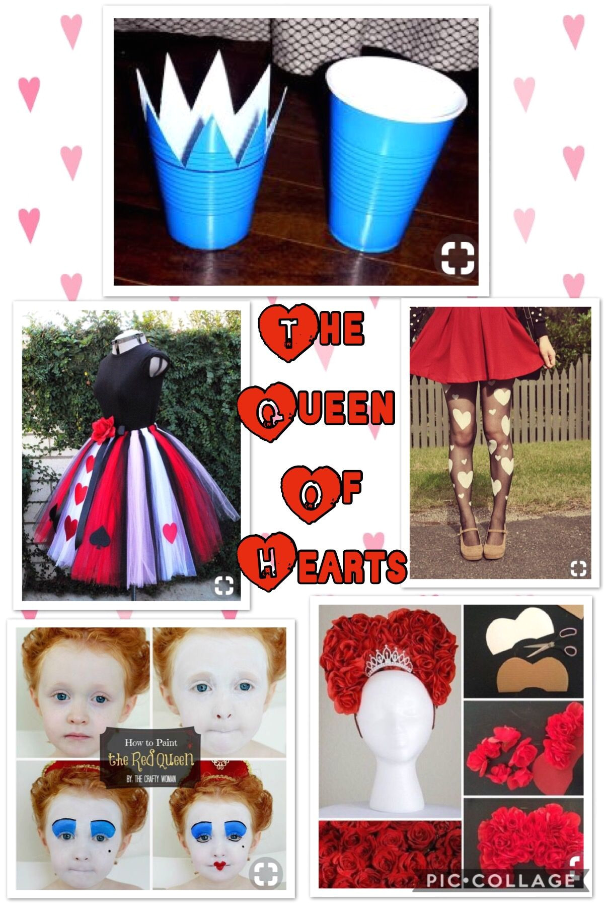 Diy Queen Of Hearts Card Collar Queen Of Hearts Costume Diy Halloween Kids Halloween