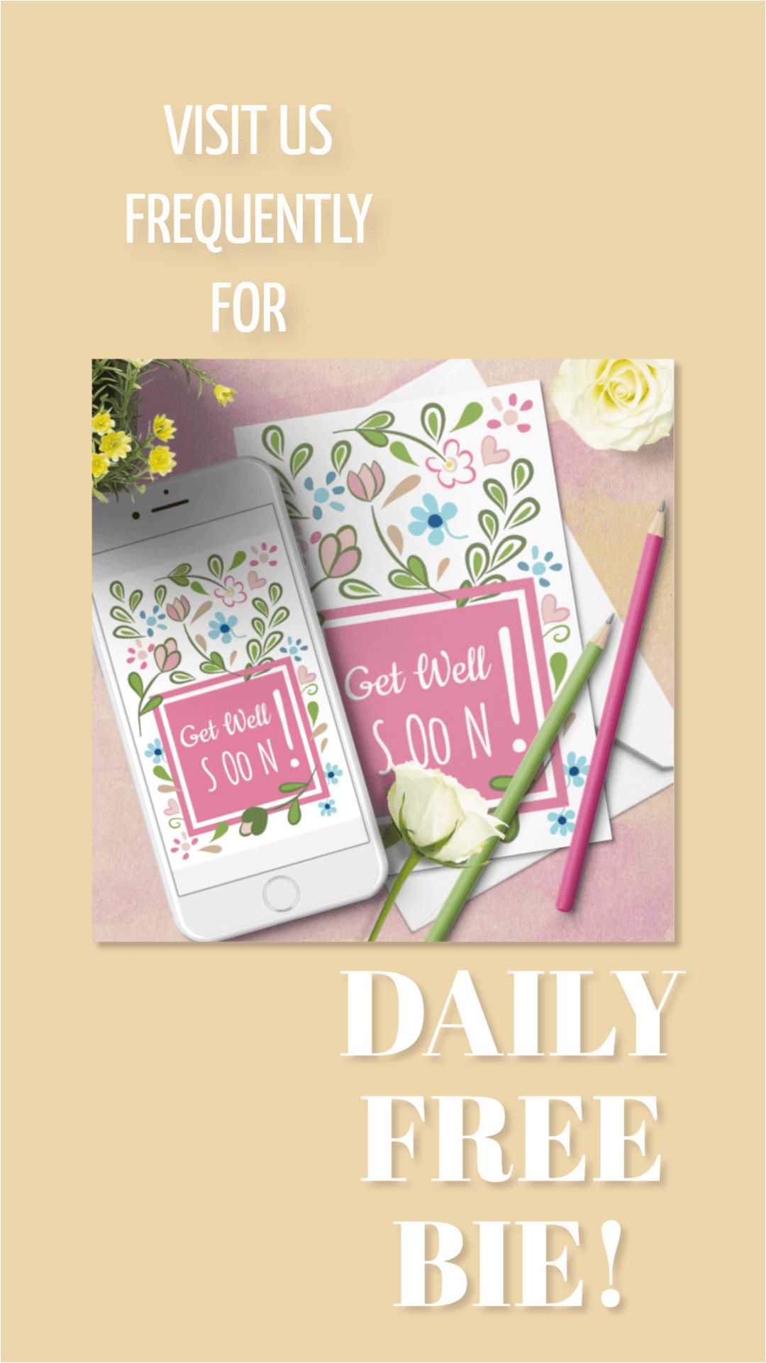 Flower Card Get Well soon Free Get Well soon Card Daily Freebie Day 24 In 2020 with