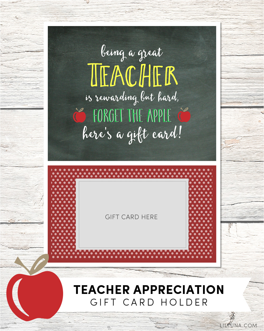 Free Printable Teachers Day Card Teacher Appreciation Gift Card Holder ...