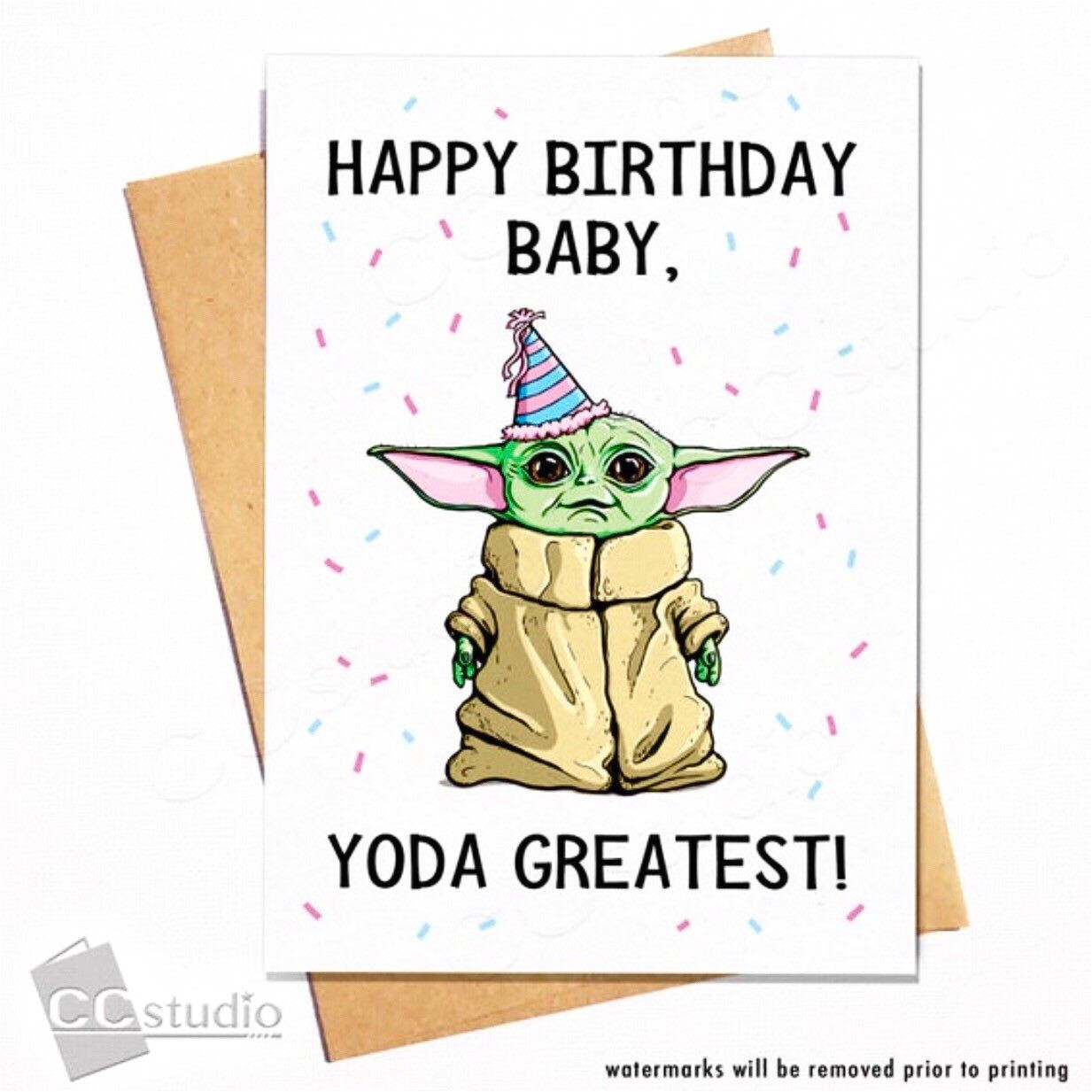 Free Printable Yoda Birthday Card - Printable Cards