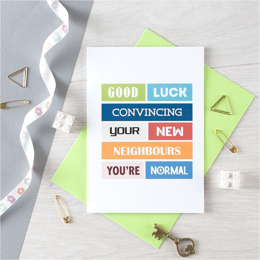 Greeting Card for New Home Funny New House Card Funny New Home Card Congratulations