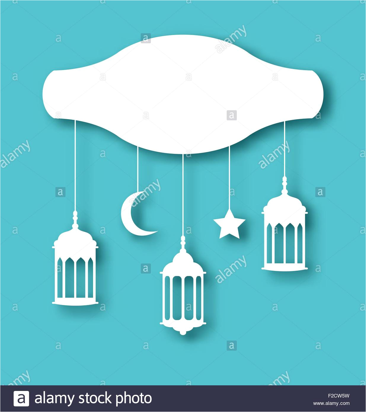 Greeting Card Of Eid Mubarak Eid Mubarak Greeting Card with Decoration Stock Vector Art