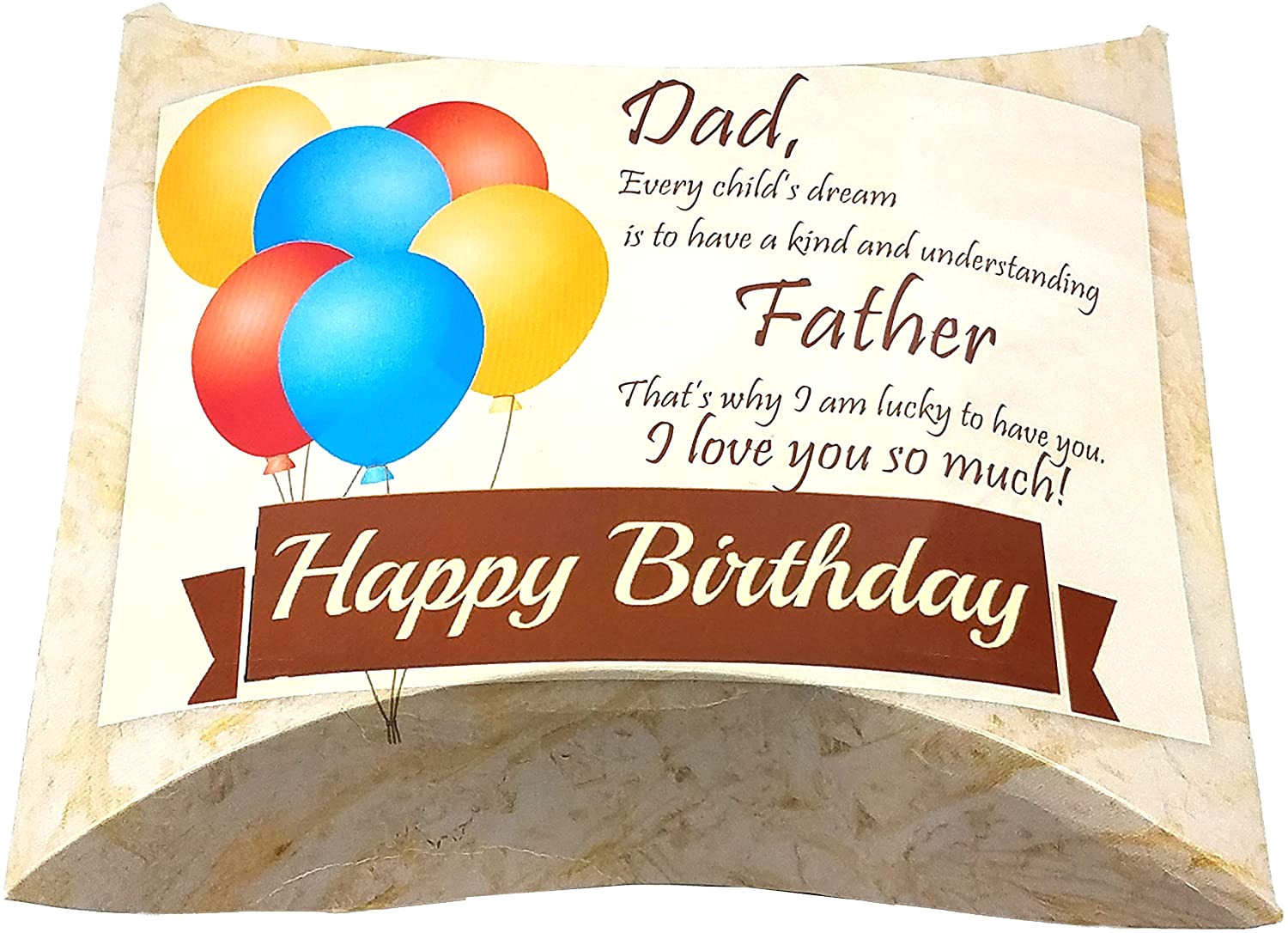 Happy Birthday Amazon Gift Card Amazon Com Happy Birthday Dad Pillow Greeting Gift Card Box