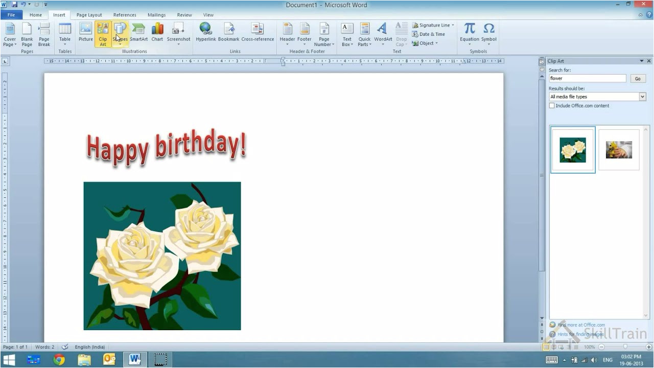 Happy Birthday Card Ke andar Kya Likhe Working with Word Art In Ms Word Hindi A A A A A A