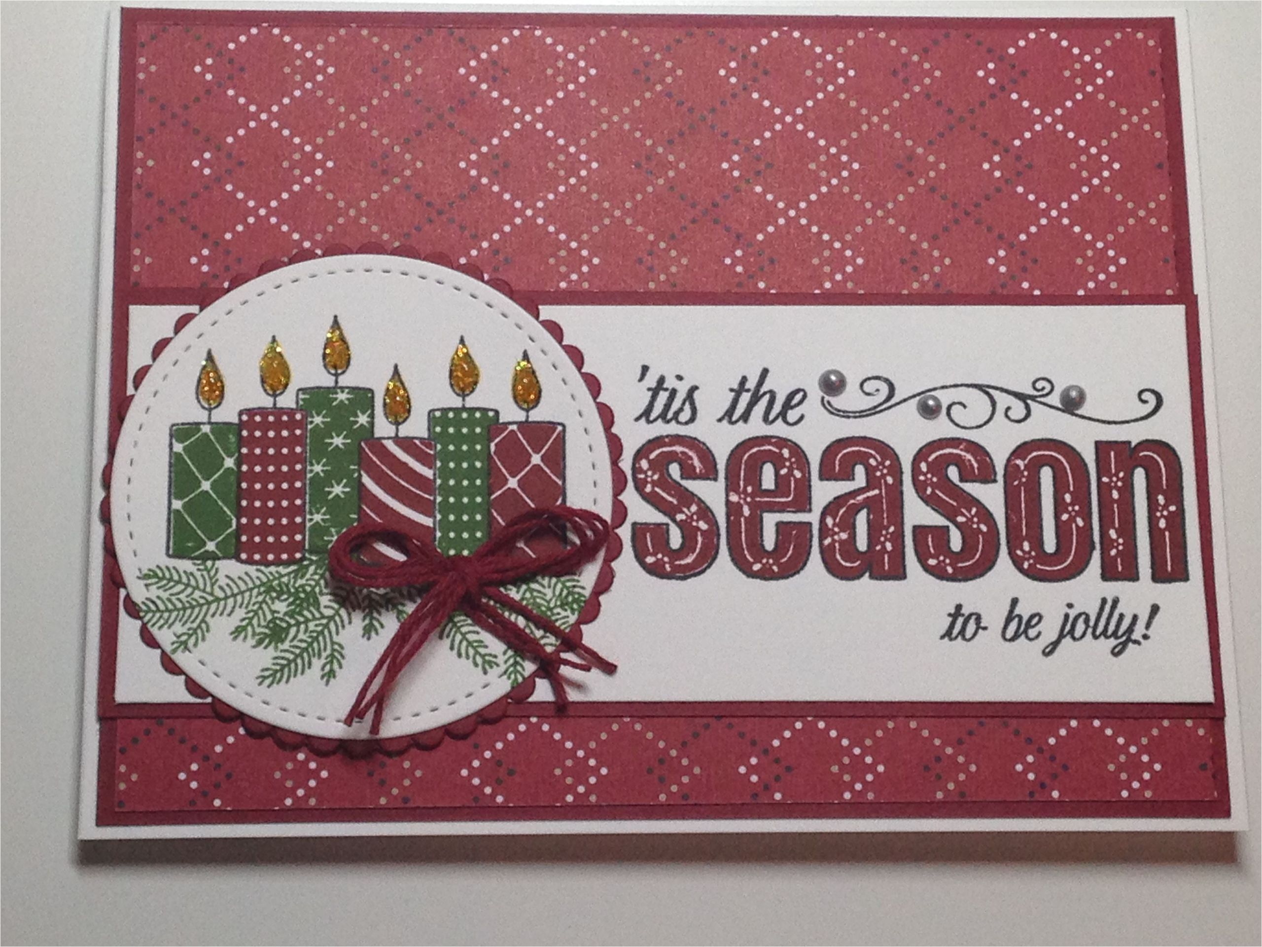 Ideas for Christmas Card Designs Christmas Card Stampin Up Merry Patterns Stamp Set