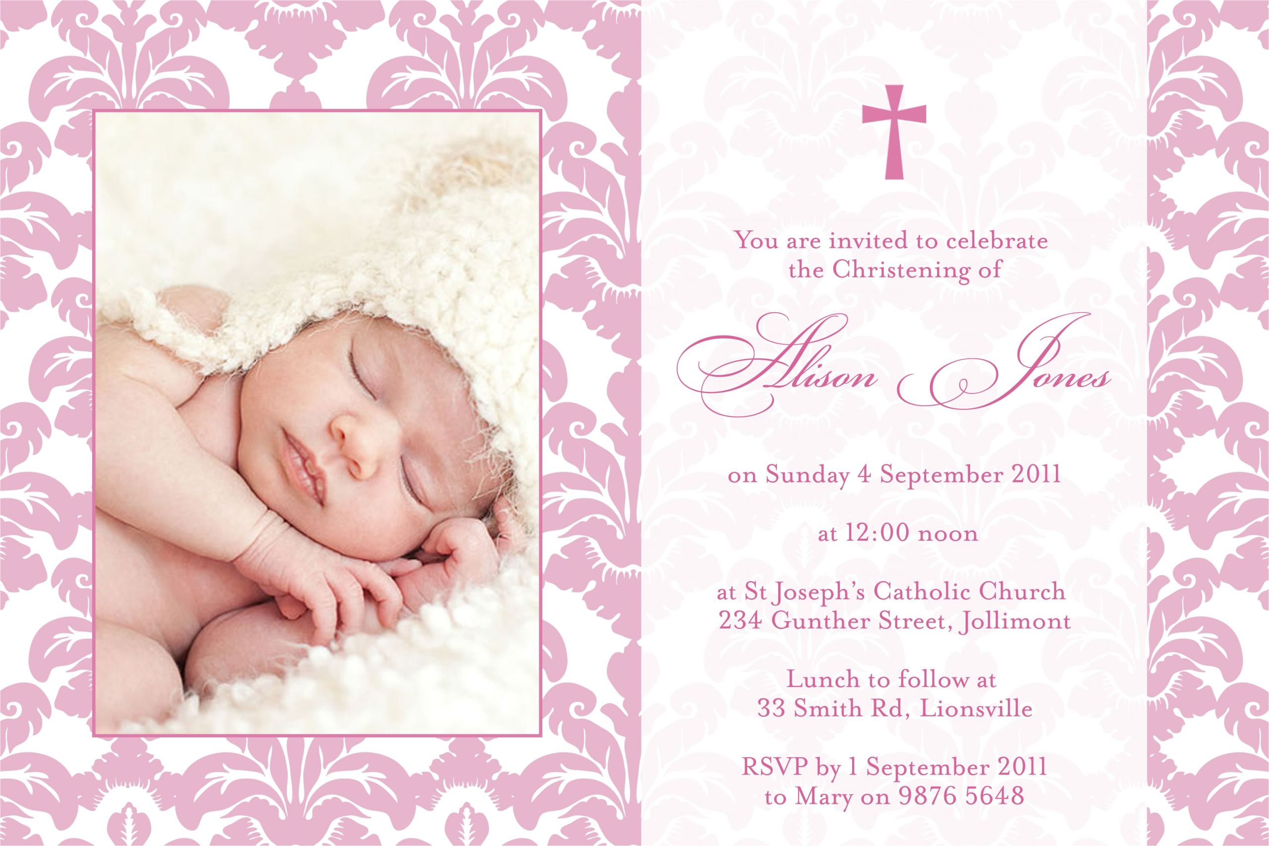 Invitation Card Christening Baby Girl Baptism Invitation Sample Wording with Images Baby