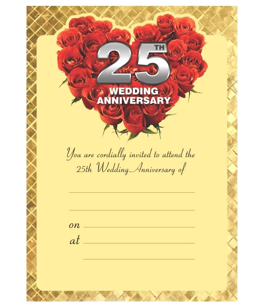 Invitation Card for Silver Jubilee Wedding Anniversary 50th Anniversary Invitation Cards In 2020 50th Anniversary