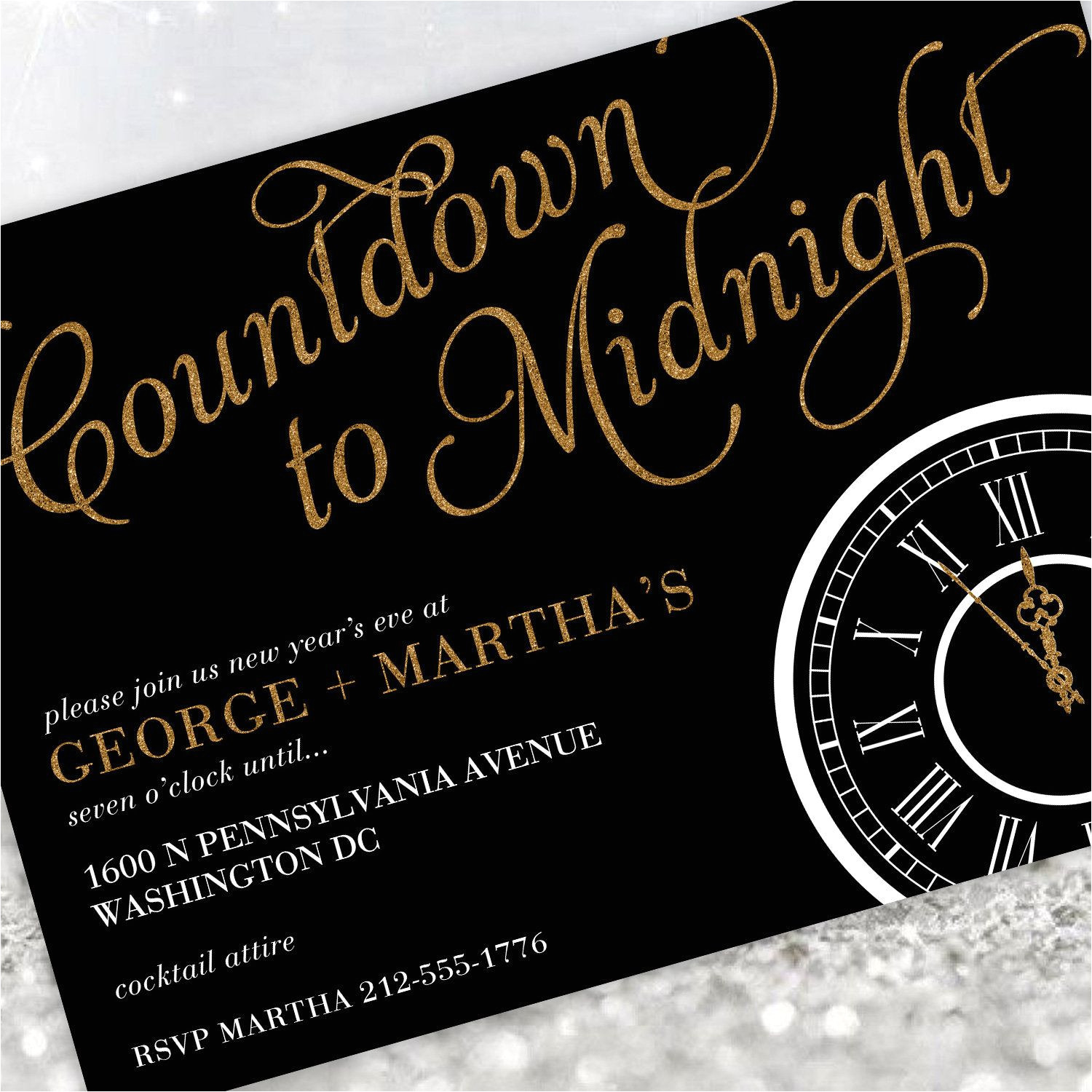 Invitation Card New Year Party New Year S Eve Party Invitations Instant Download Nye