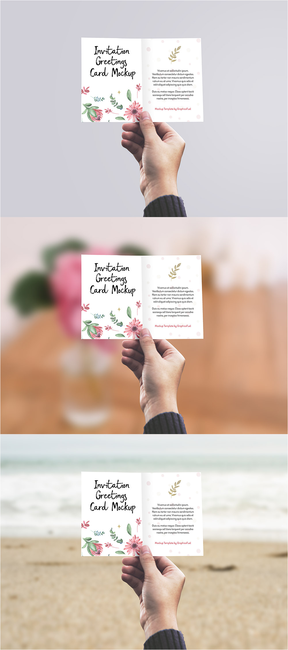 Invitation Card Size In Pixels Invitation Greeting Card In Hand Mockup Psd Graphicsfuel