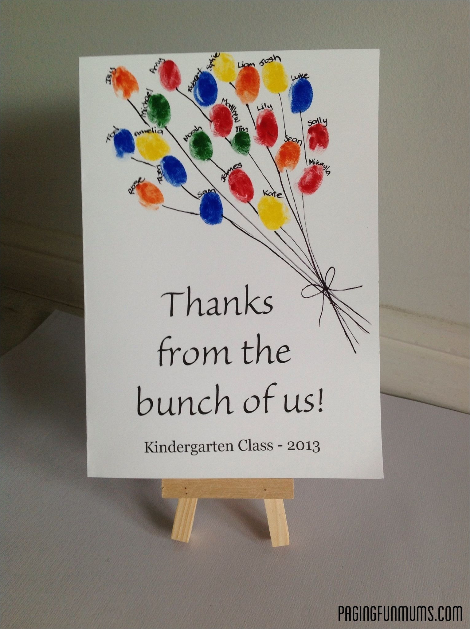 Kindergarten Thank You Card Ideas Teacher Appreciation Card From Class Louise with Images