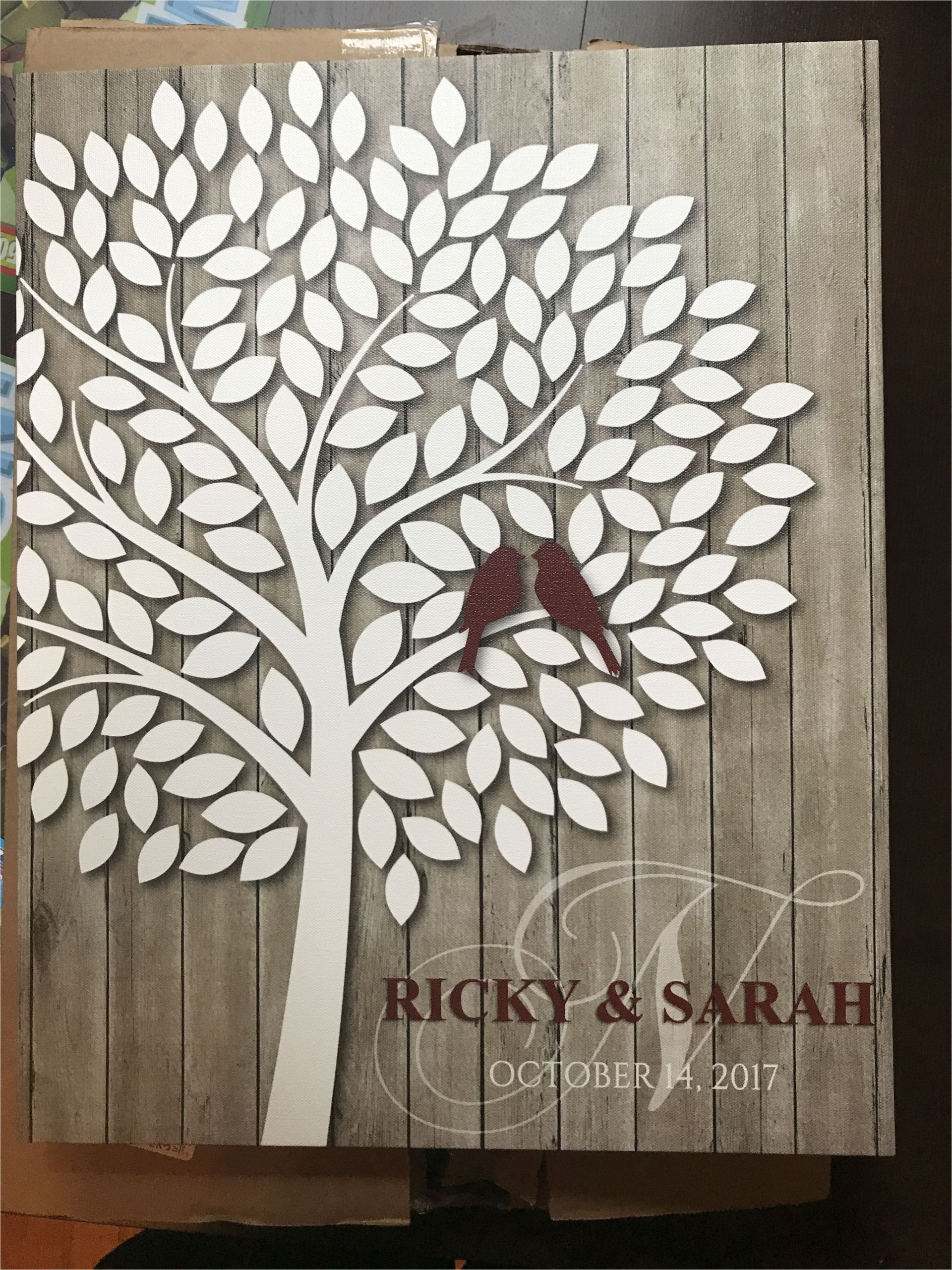 Library Card Wedding Guest Book Wedding Guest Book Alternative Wedding Signature Tree Non