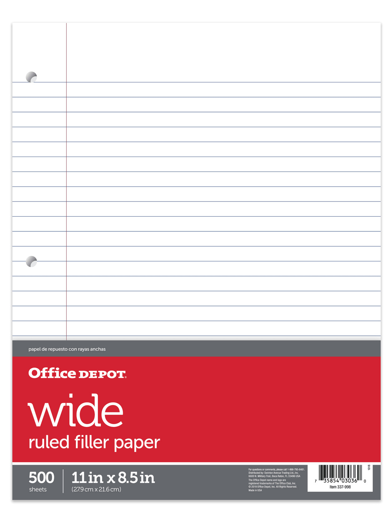 Miami Dade Easy Card Prices Office Depot Brand Ruled Filler Paper 11 X 8 12 3 Hole
