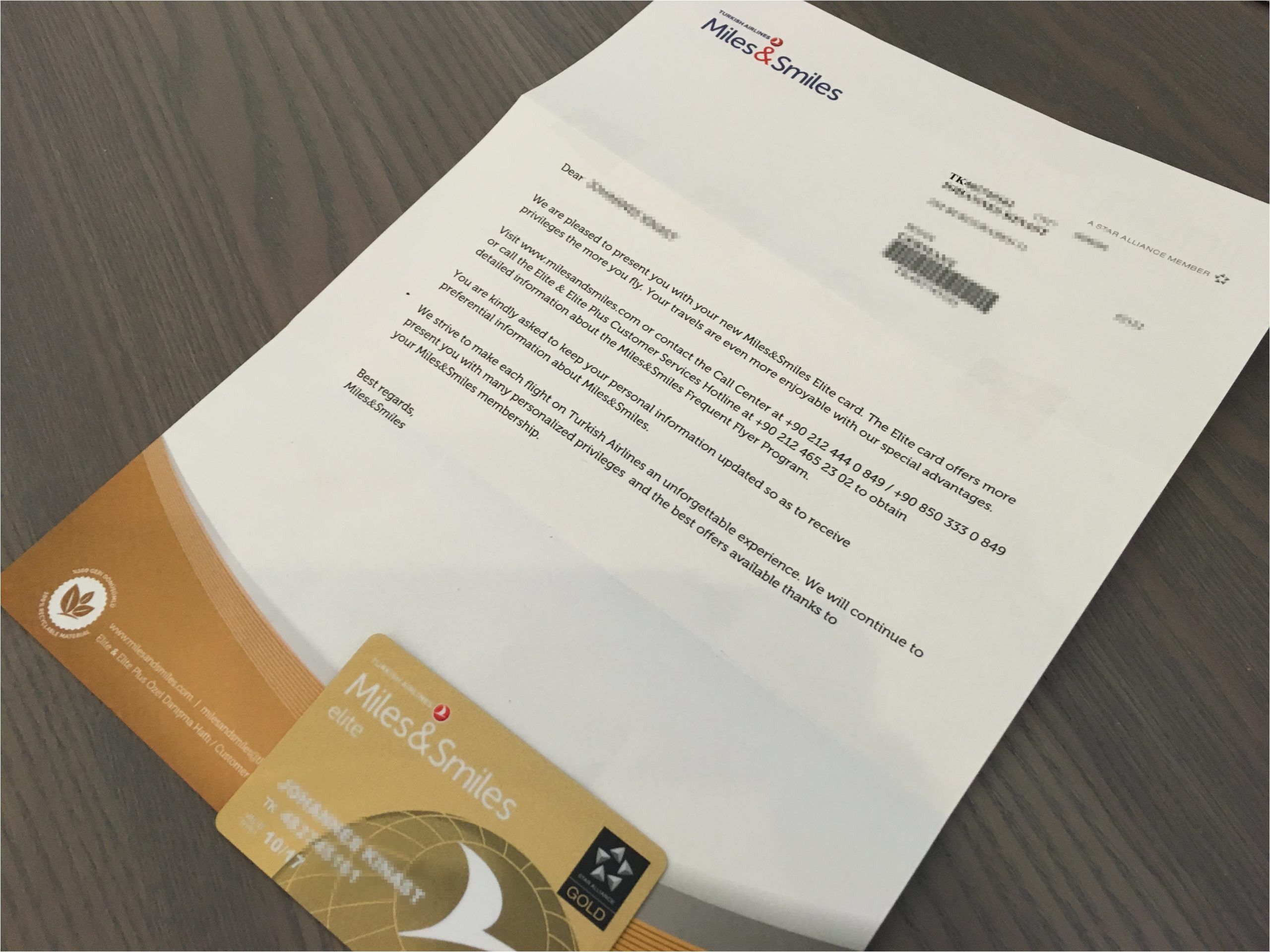 Miles and More Paper Card Turkish Airlines Miles Smiles Status Match Challenge