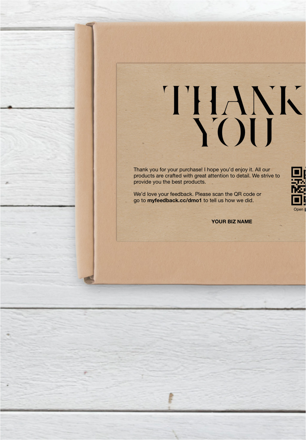 Modern Thank You Card Template Business Thank You Card Thank You for Your Purchase