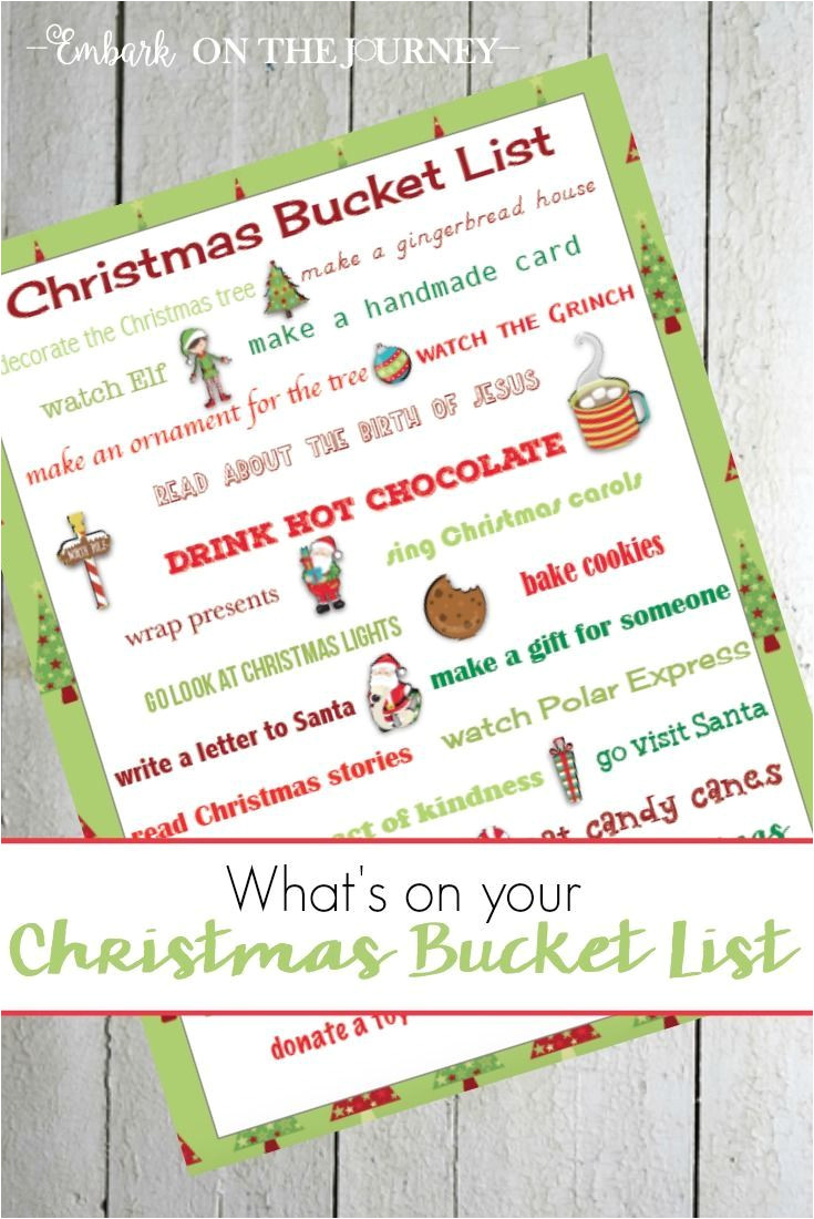 Nice Things to Say In A Christmas Card Christmas Bucket List for the whole Family Christmas