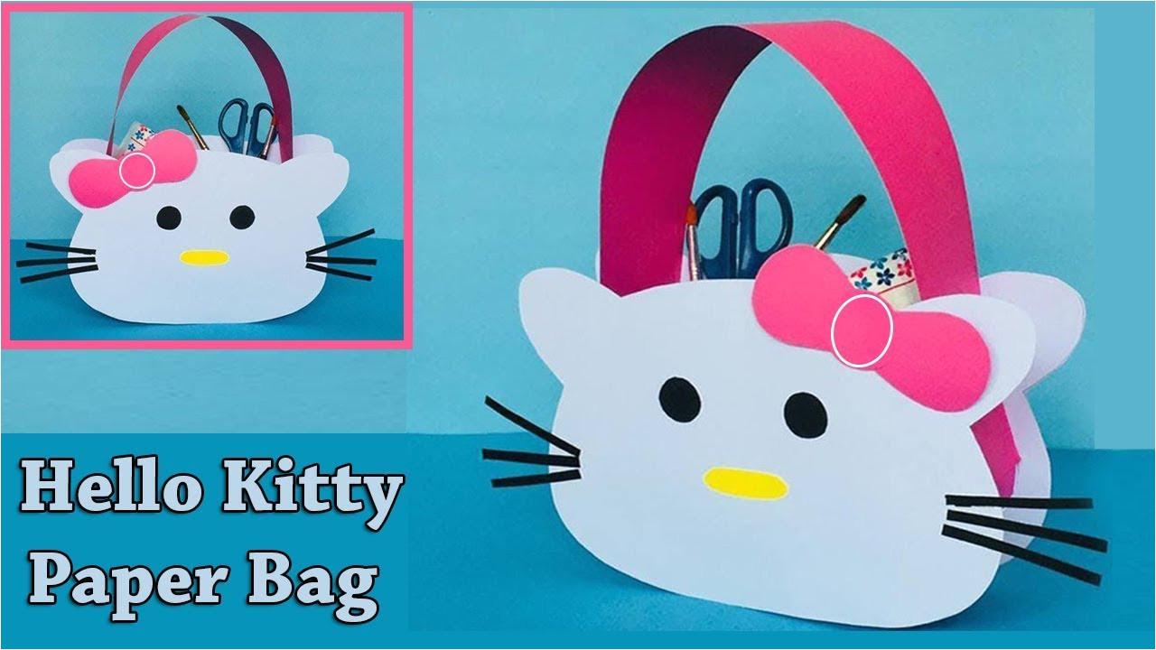 Paper Card Kaise Banate Hai Diy Hello Kitty Paper Bag How to Make A Paper Bag Easy and Cute Paper Gift Bag