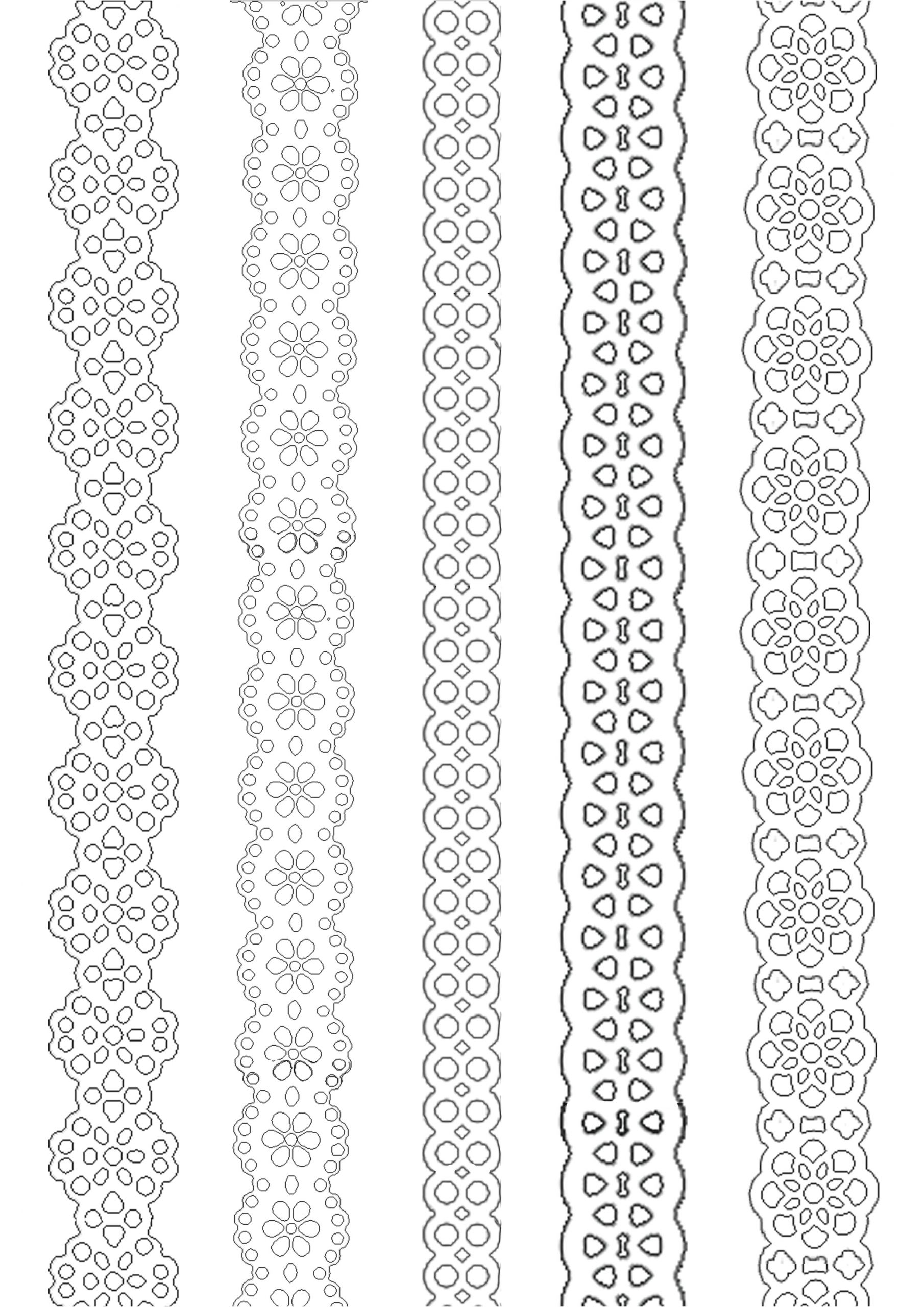 Paper Lace for Card Making Paper Lace Ribbons to Print and Paint Everywhere Lace