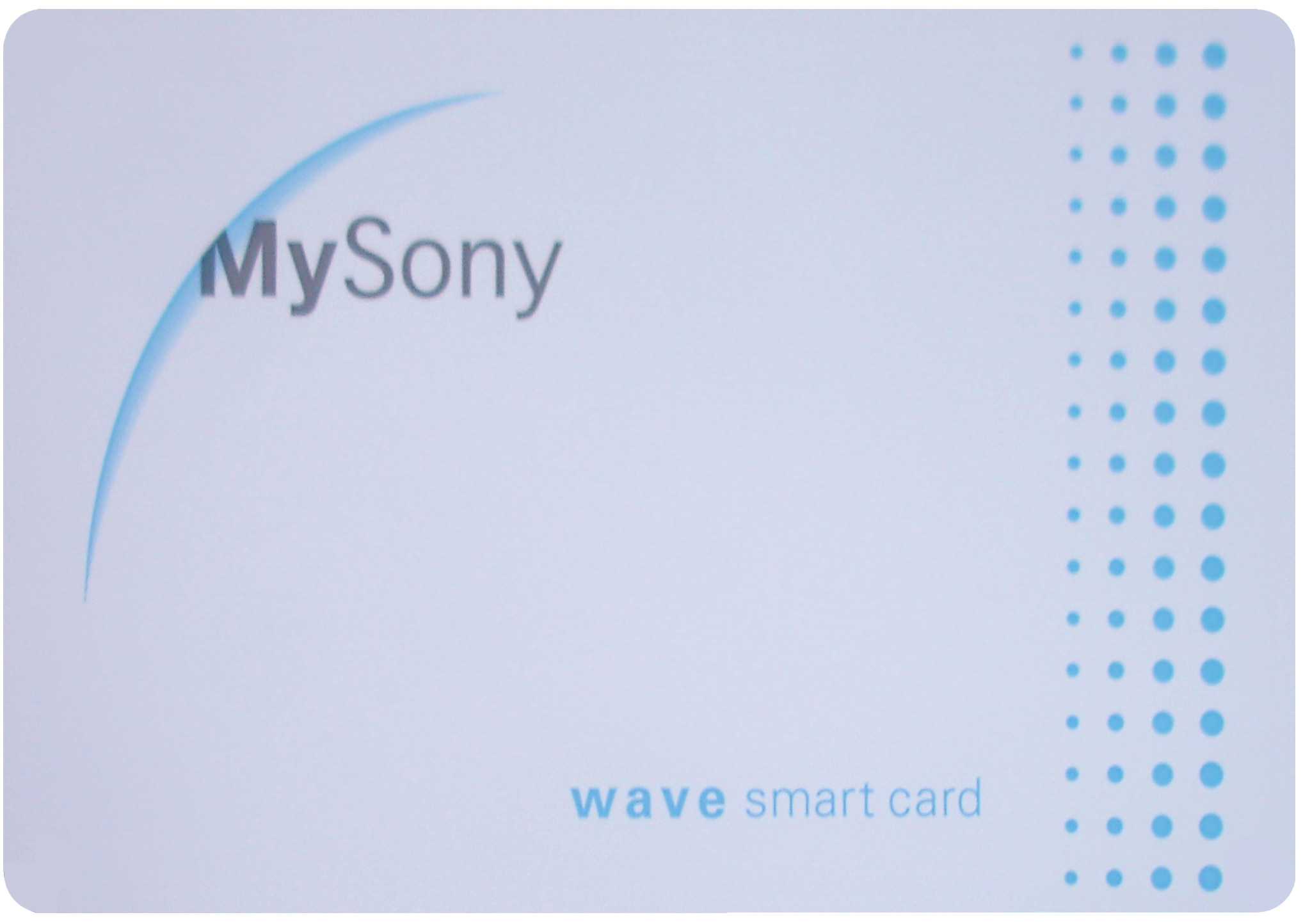 Paper Rc to Smart Card File sony Pasori Felica Mysony Wave Smartcard Front Jpeg