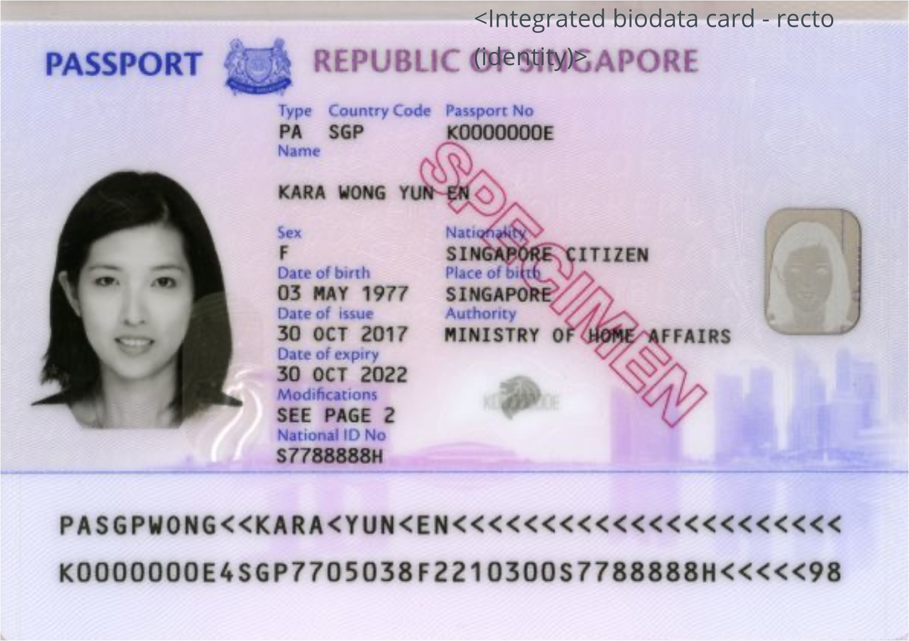 Paper Used For Id Card File Biodata Page Of Singapore Passport Wikimedia Commons