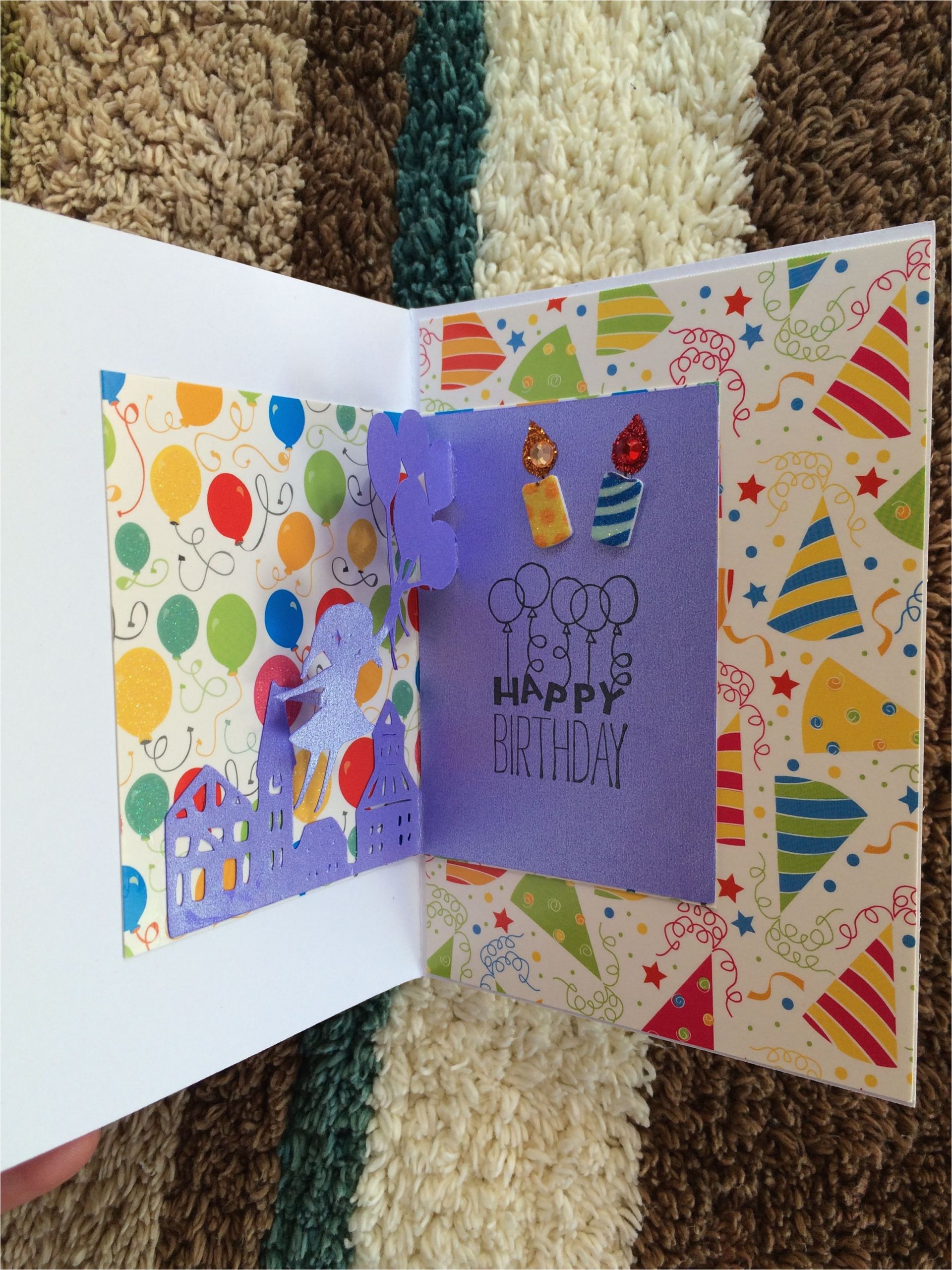 Pop Up Birthday Card Handmade Balloon Pop Up Bday Card Balloon Pop Cards