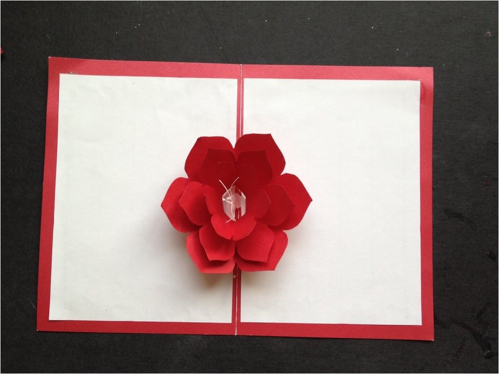 Pop Up Card Flower Easy Easy to Make A 3d Flower Pop Up Paper Card Tutorial Free