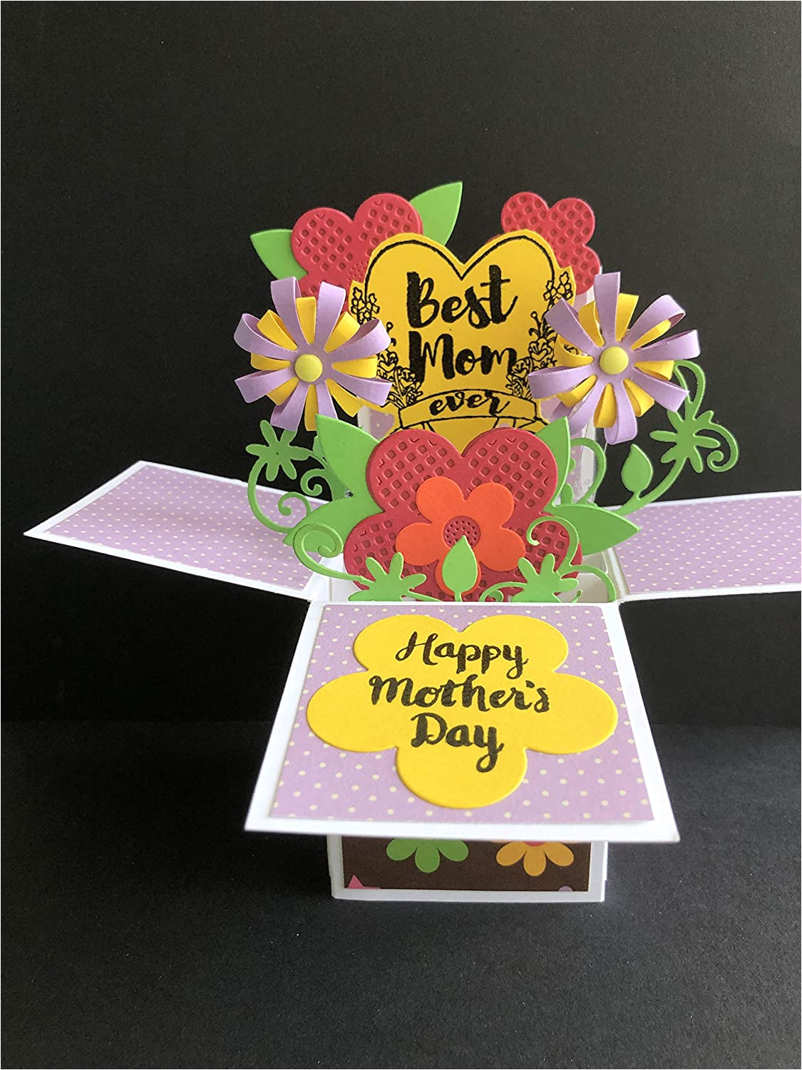 Pop Up Card Flower Mothers Day Amazon Com Mothers Day Card Handmade Card Flower Card
