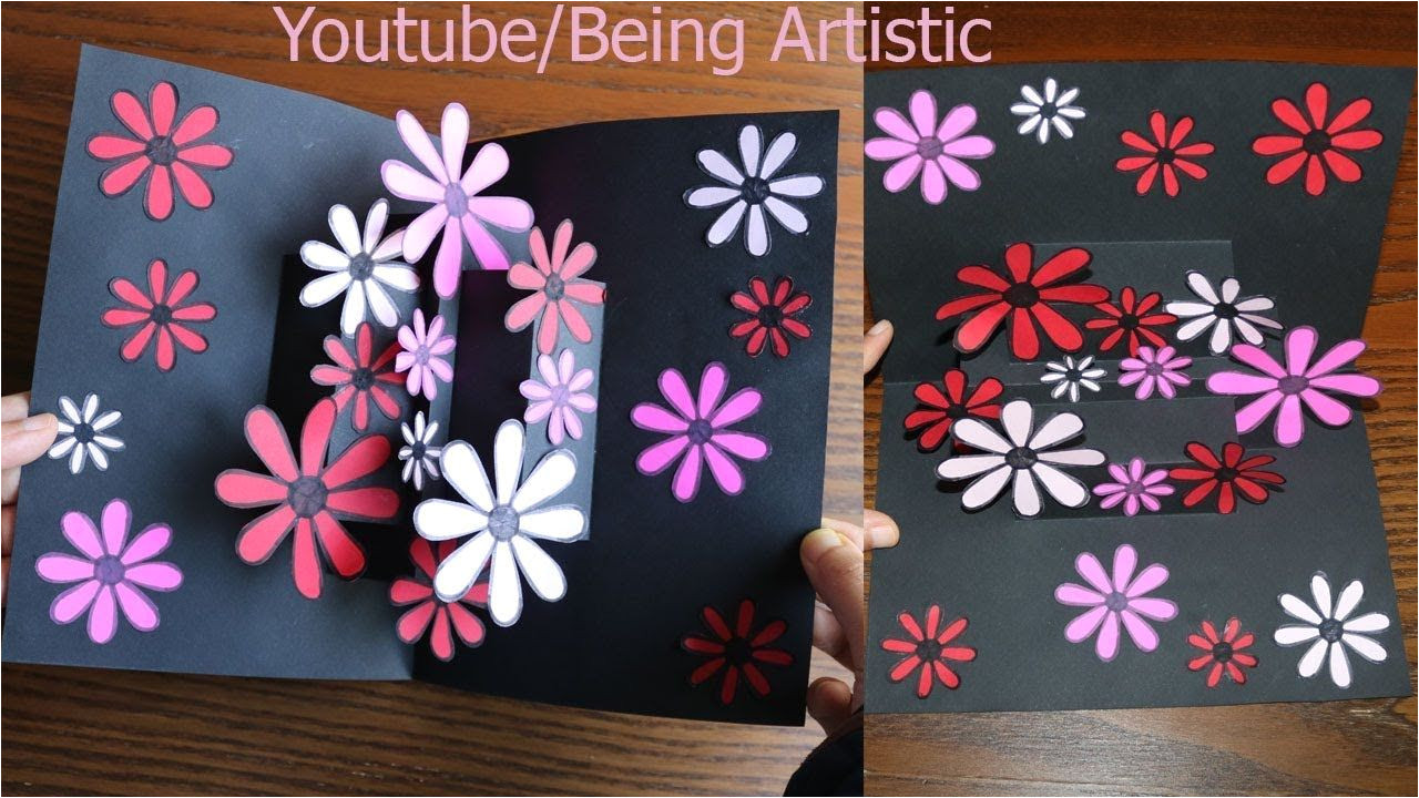Pop Up Card Flower Tutorial Paper Blossom Easy Way to Make Flower Pop Up Card 12 Paper Crafts Handmade