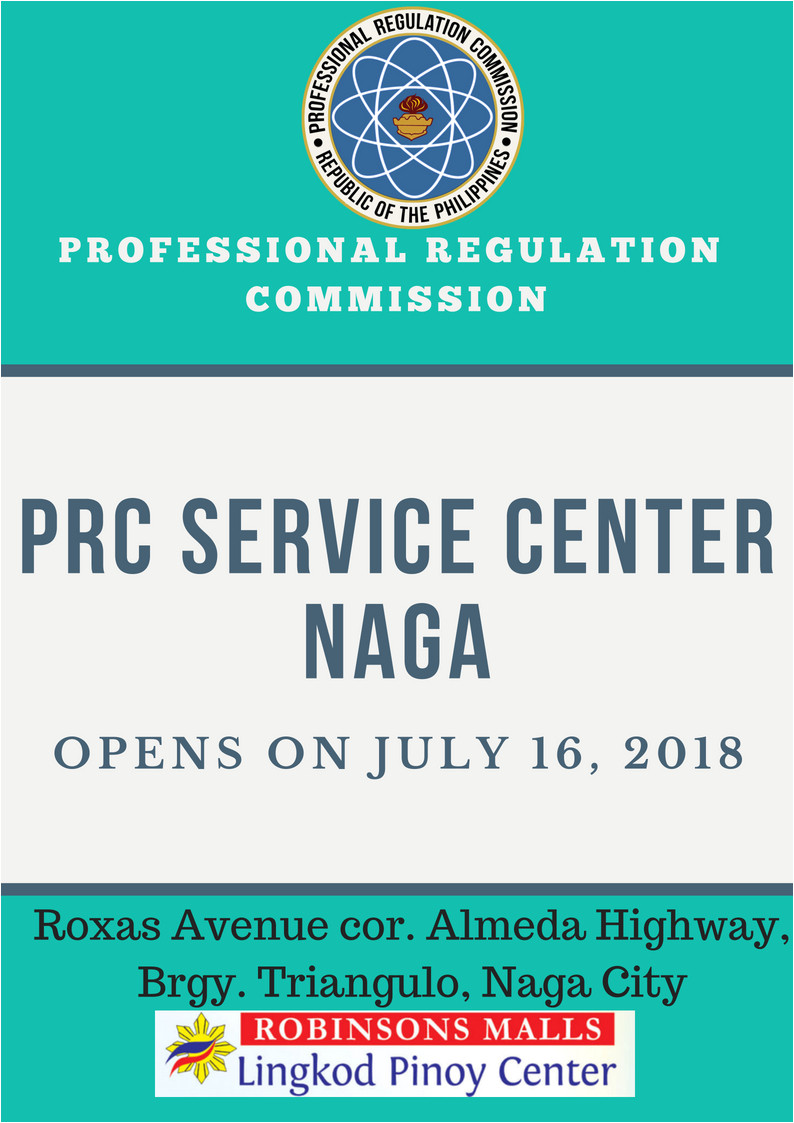 Professional Regulation Commission Identification Card Prc Opens New Service Center In Naga City Professional