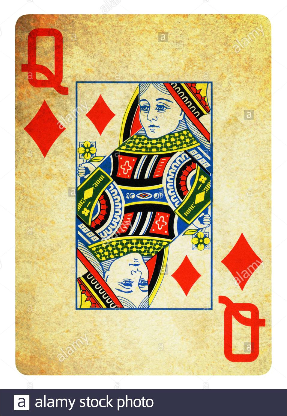 Queen Of Diamonds Life Card Queen Of Diamonds Stock Photos Queen Of Diamonds Stock