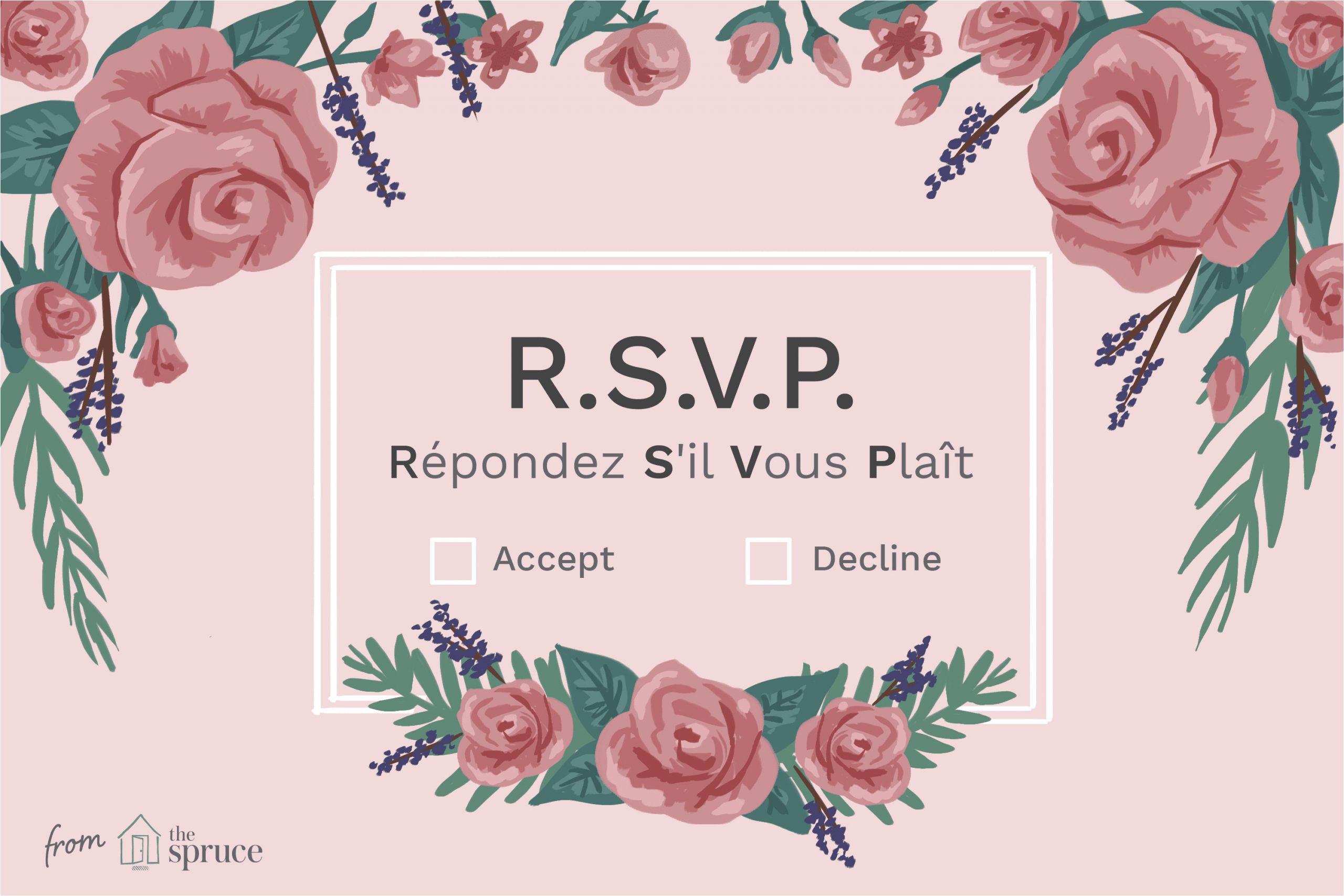 Rsvp Meaning In Marriage Card What Does Rsvp Mean On An Invitation