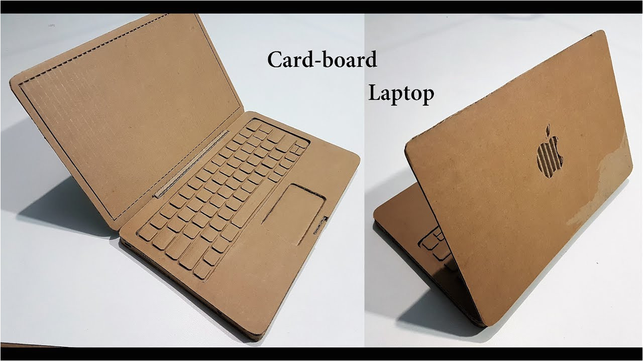 Simple Card Kaise Banta Hai How to Make A Laptop with Cardboard Apple Laptop