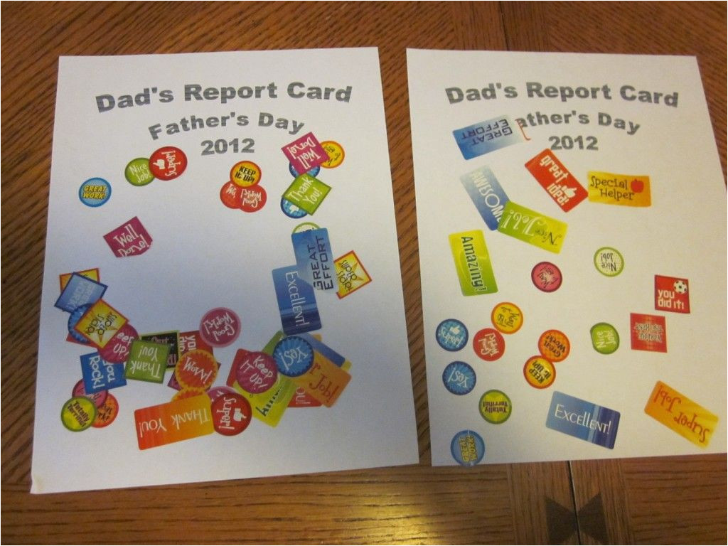 Simple Card Making for Father S Day Father S Day Report Card 1 Craft with Images Fathers