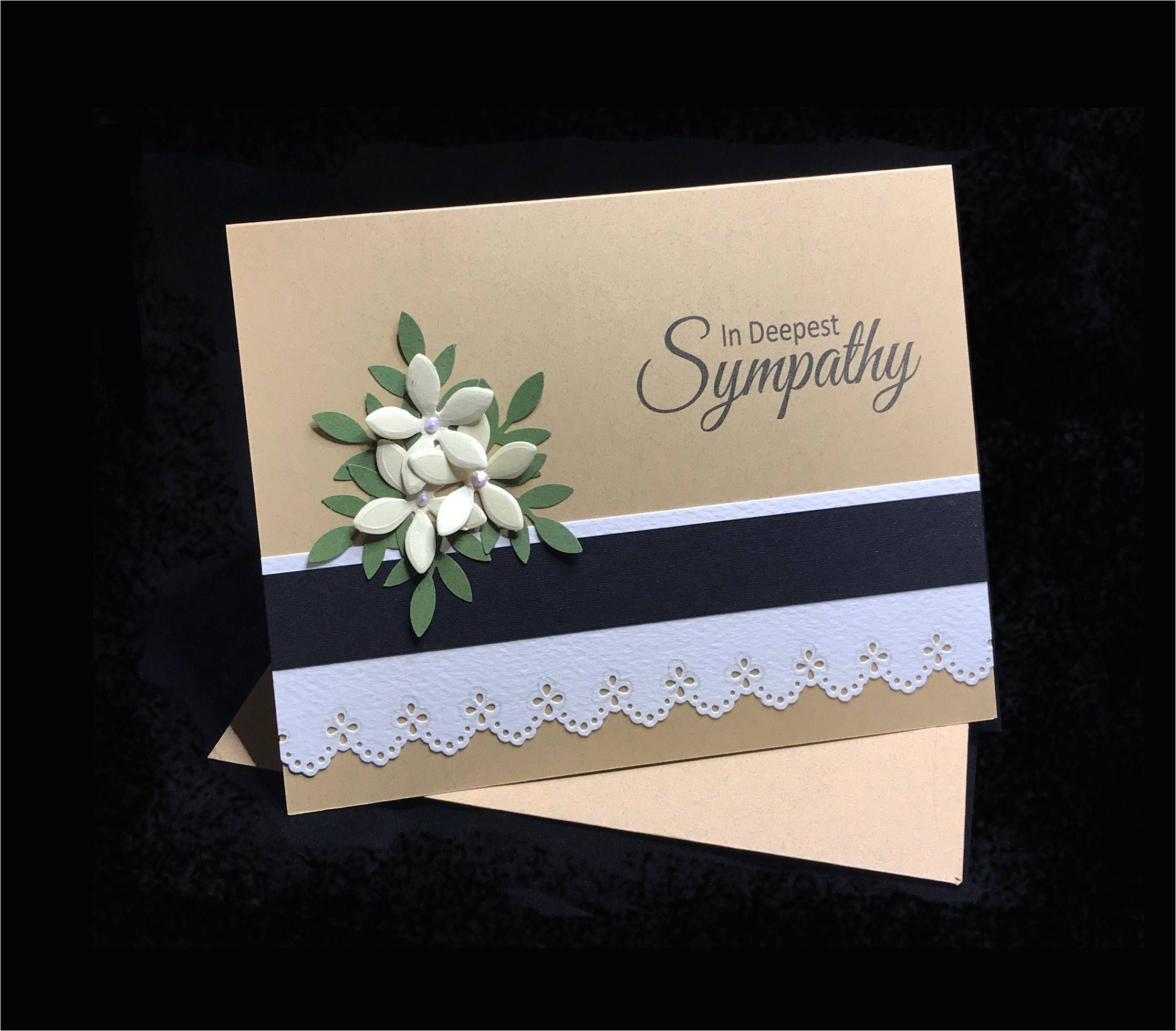 Sympathy Messages On Flower Card Sympathy Card Bereavement Card 3d Sympathy Cards Handmade