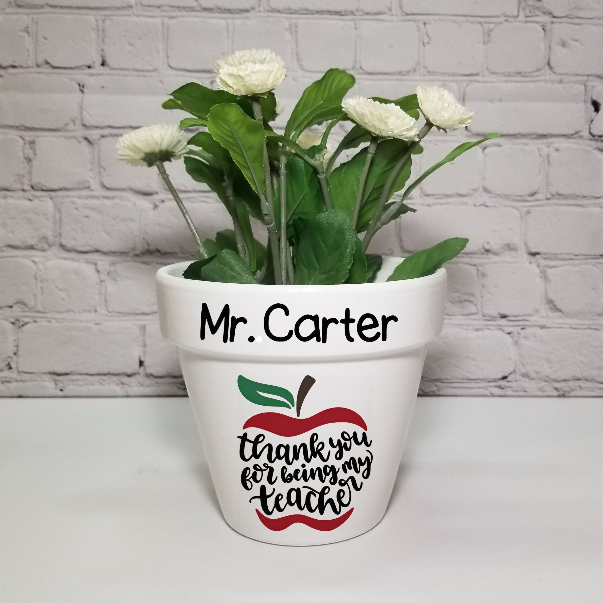 Teacher Appreciation Gift Card Flower Pot Flower Pot Beautiful Personalized Flower Pots This