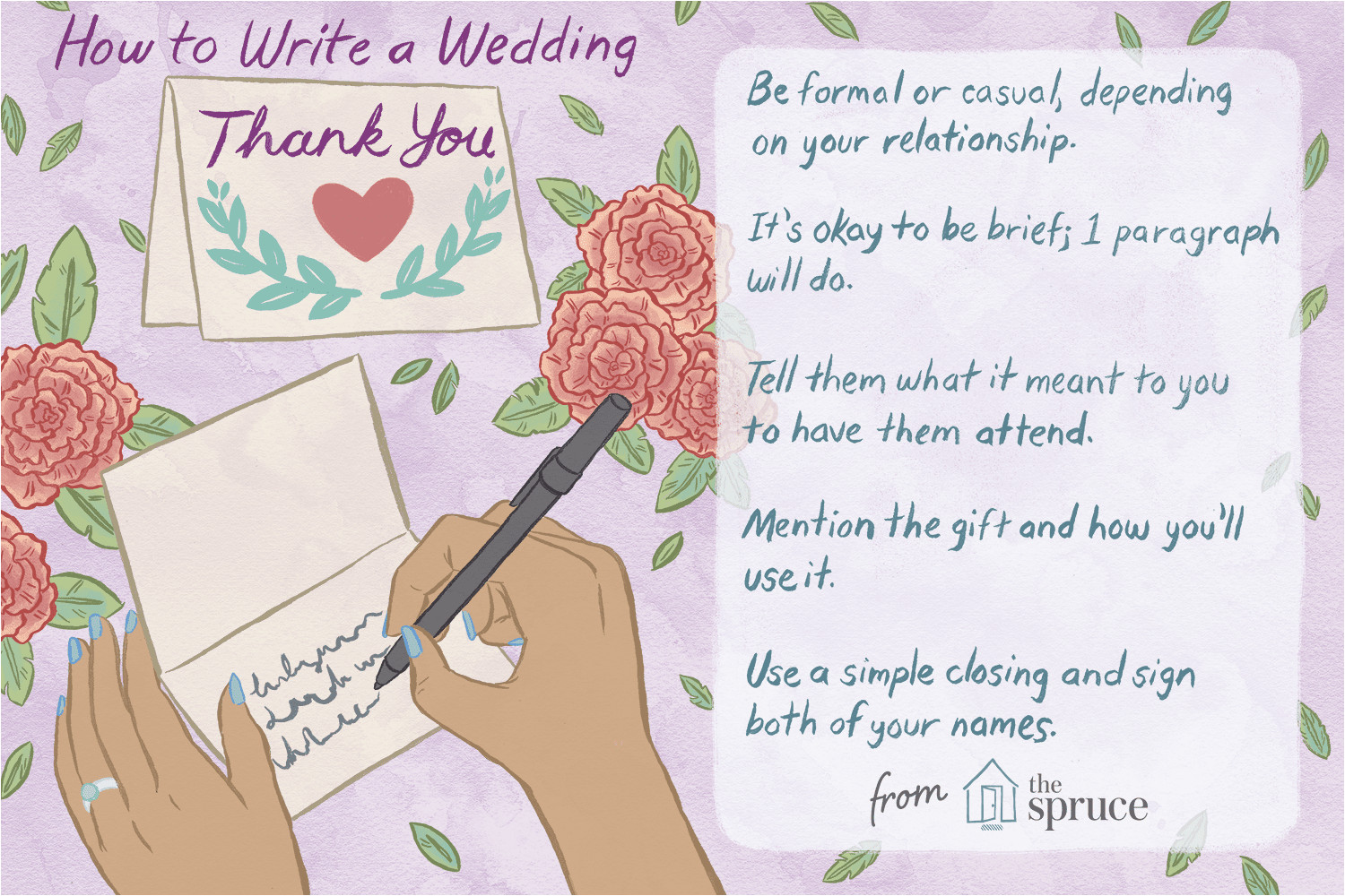 Thank You Card Etiquette Wedding Wedding Thank You Note Wording Examples